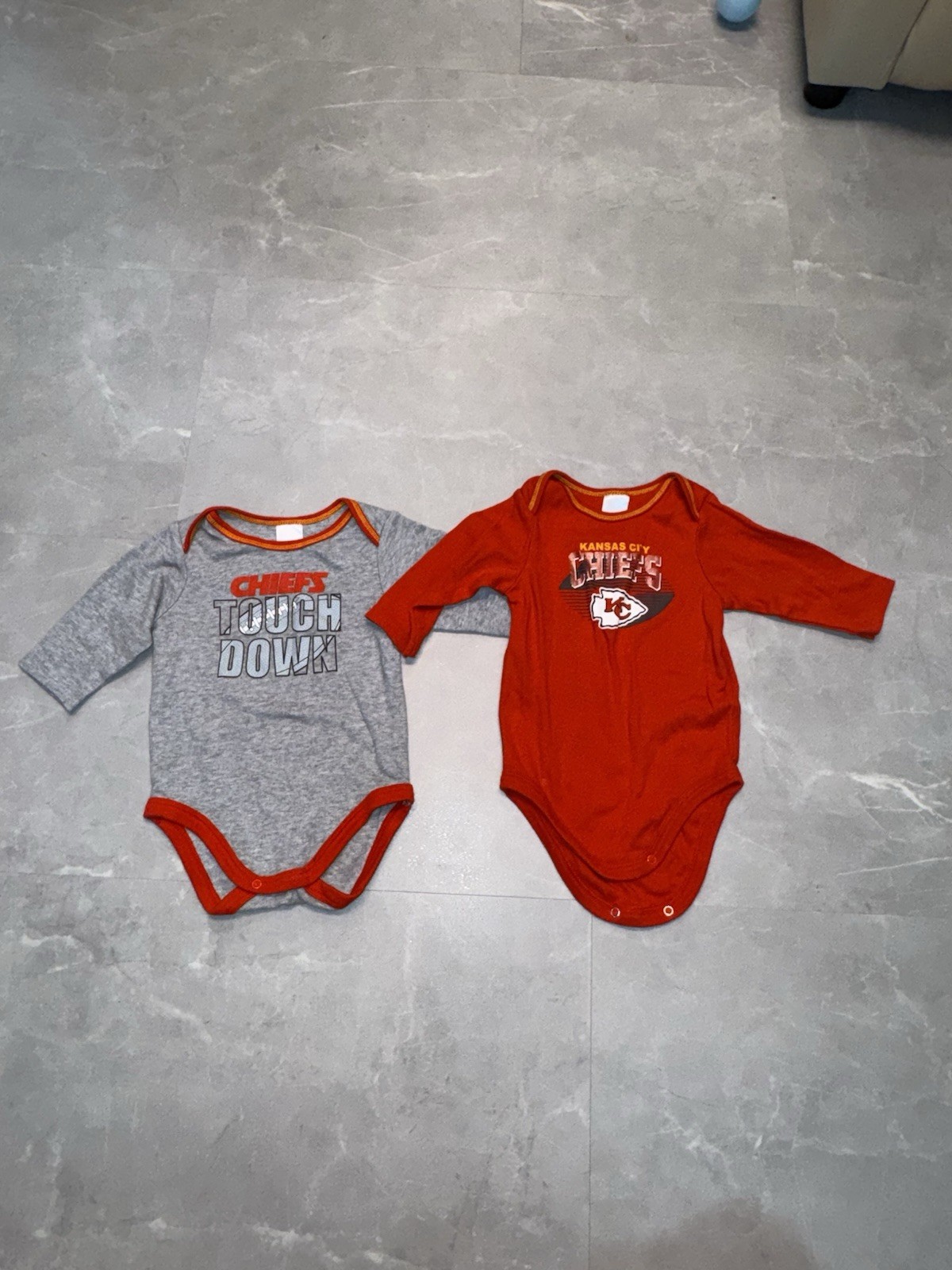 3-6 Month Kansas City Chief Baby Bundle NFL Football KC Chiefs Set Of 2