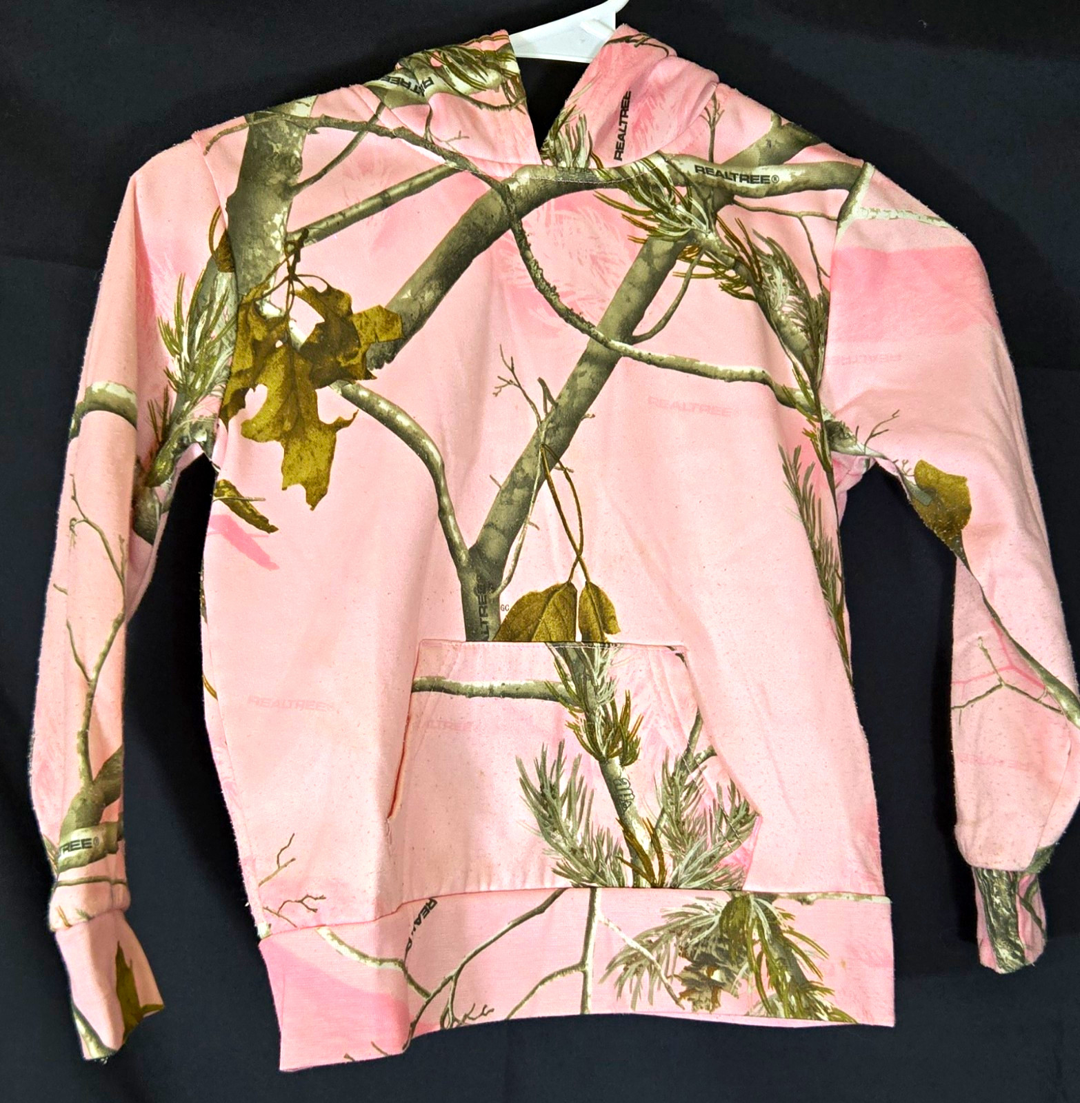 Realtree Girls Pink Camo Pullover Hoodie w/ Pockets Fleece Size S/CH 6-6X #402