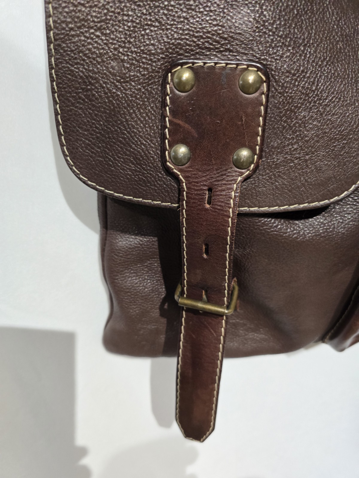 claudia firenze Brown Saddlebag Italian leather Shoulder/crossbody Bag