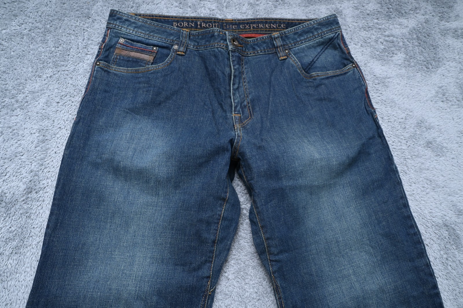 Prana Breathe 38WX34L Straight Denim Jeans 98% Cotton 2% Elastane Wash w/ Colors