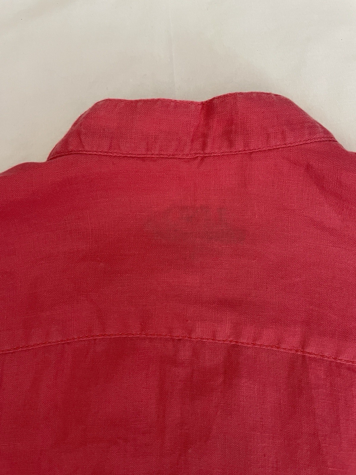 Massimo Castello 100% Linen Fushia Color Long Sleeved Men’s Shirt Size Large