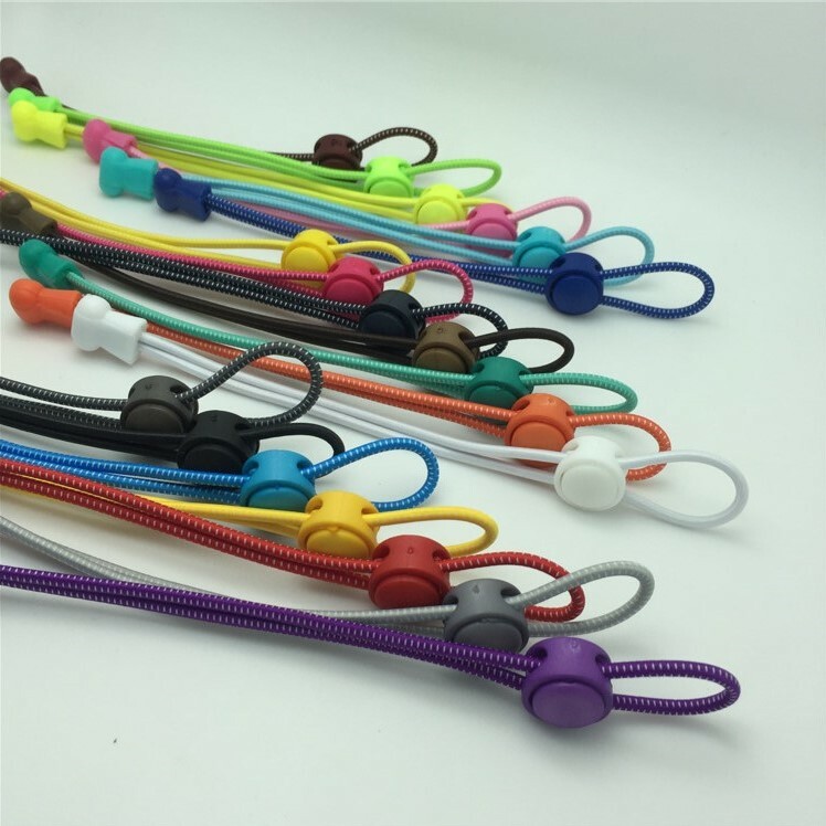 3 pair No Tie Elastic Shoelaces Lock Laces Shoe Strings Sports w/ Locking Toggle
