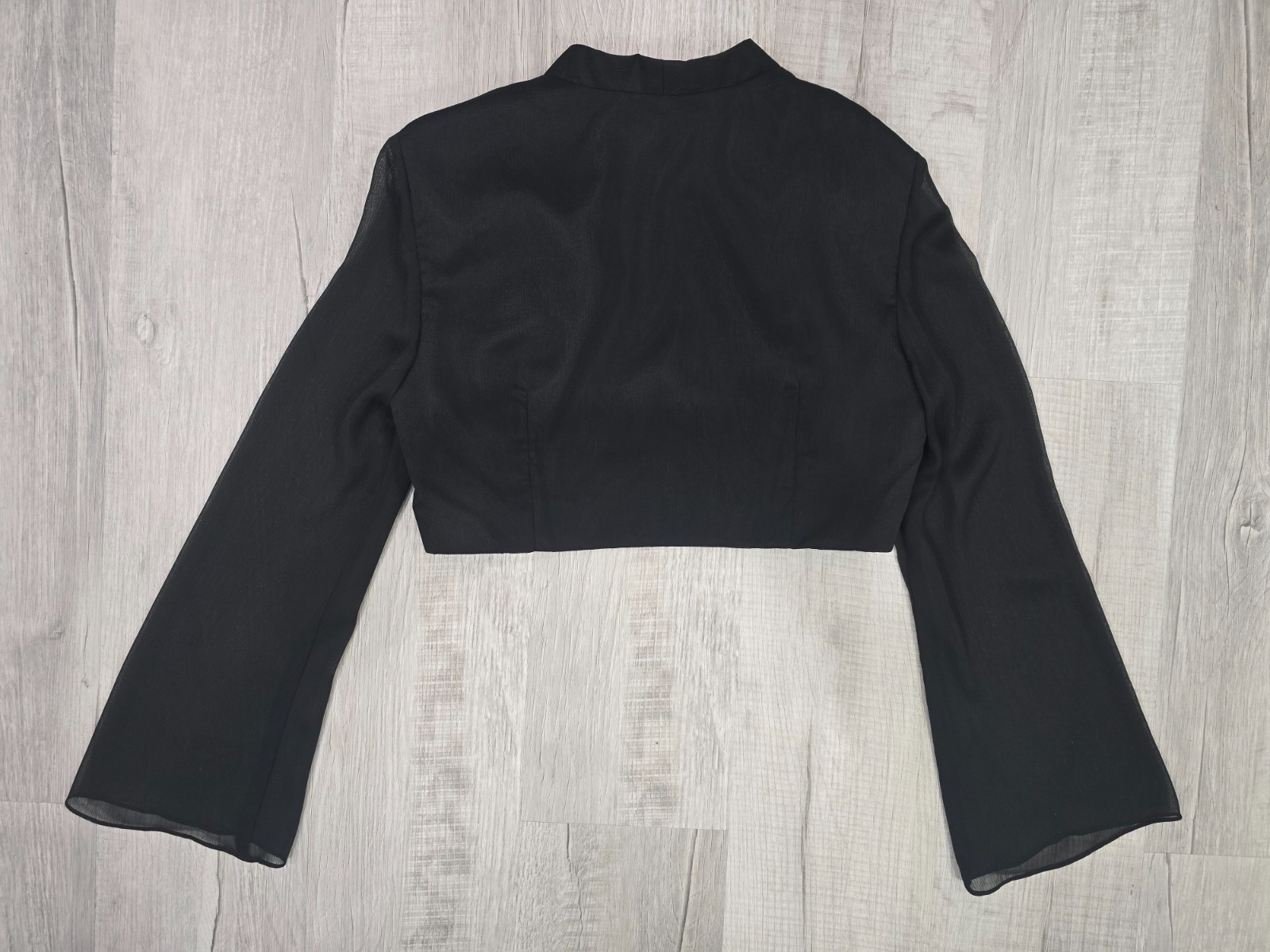 Expo New York 2 Pc Black Cropped & Ruched Top Set Women’s Size 12