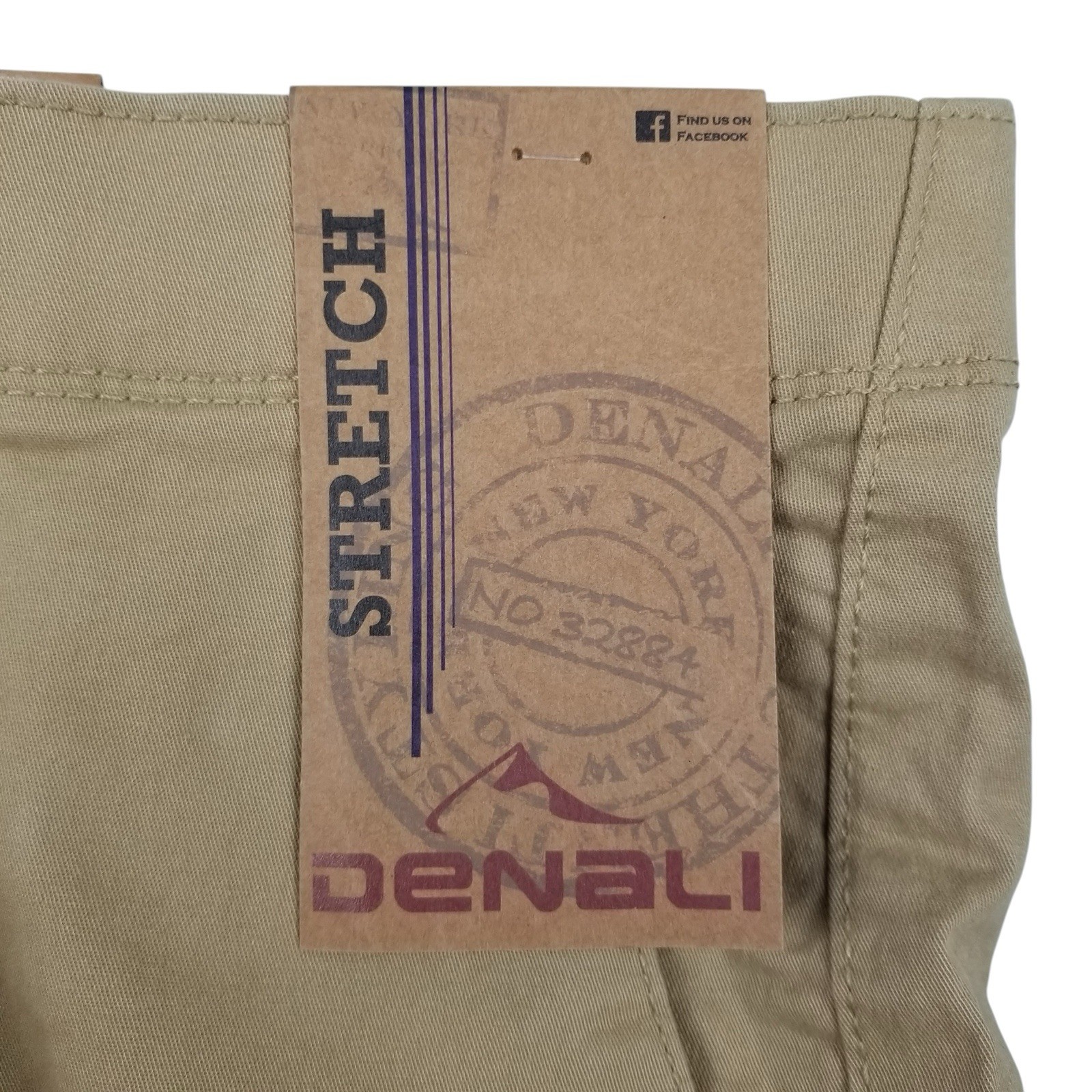 Denali Men’s 36×30 Straight Leg Stretch Comfort Pants Khaki Boardwalk