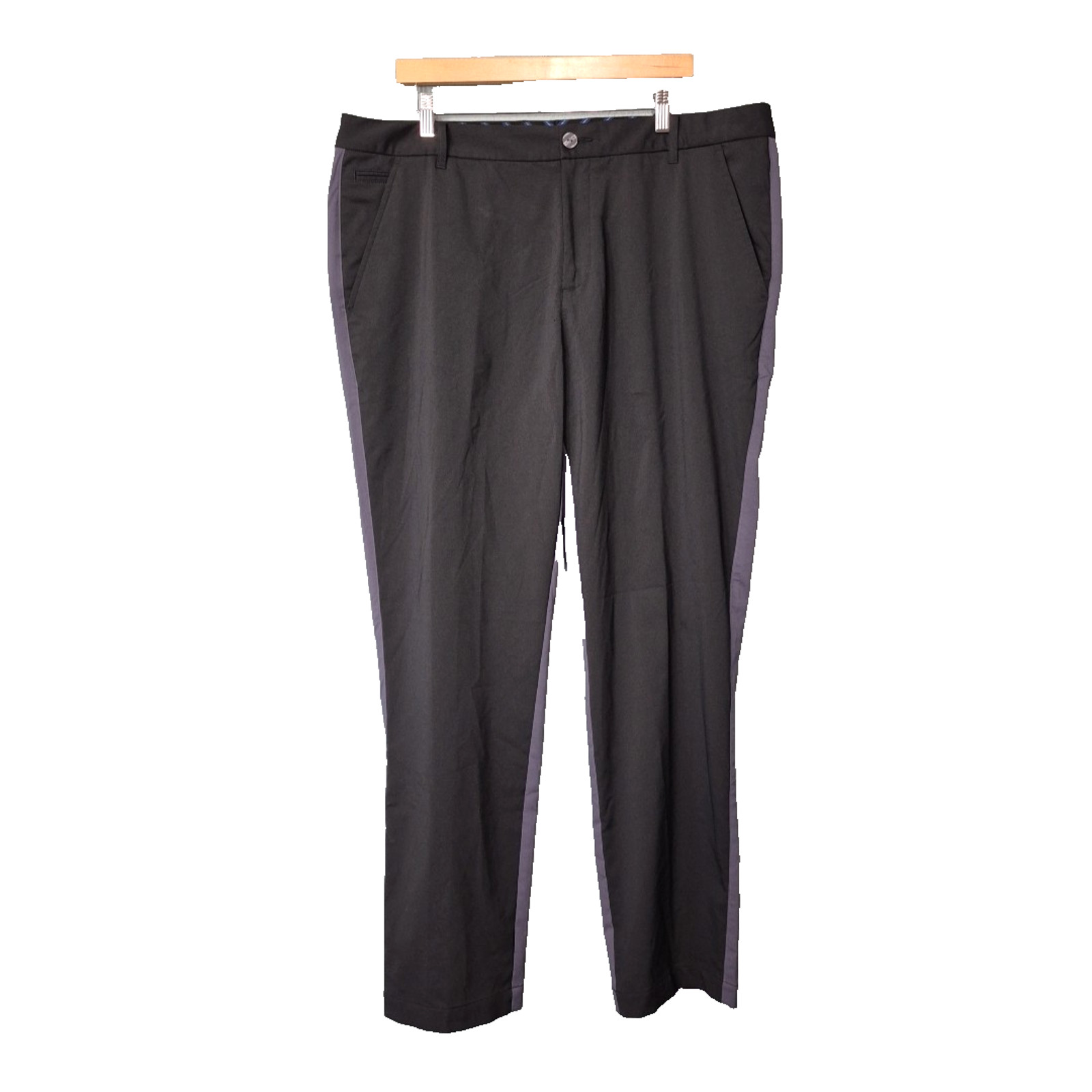 Puma Cobra Dress Pants Mens 40×32 Grey Black Tapered Tech Golf Style 570651