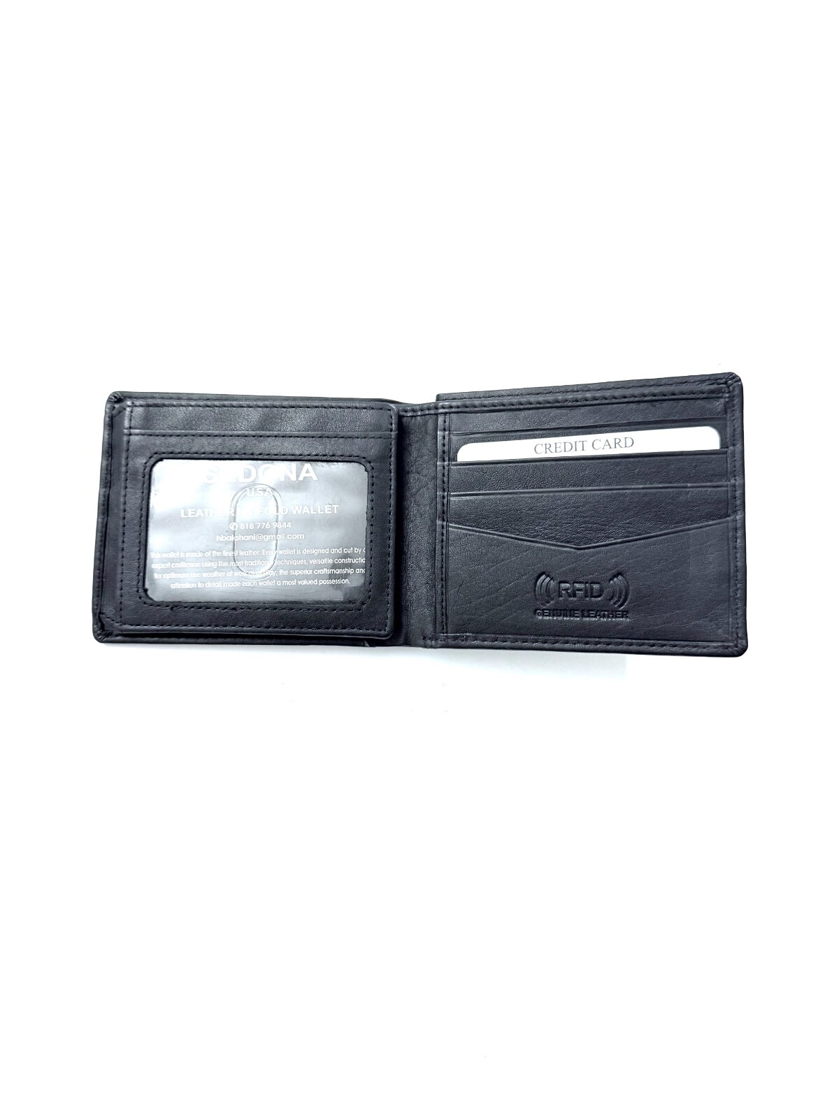 SEDONA® RFID BIFOLD WALLET WITH 2 SIDE WINDOWS, 8 CARD SLOTS