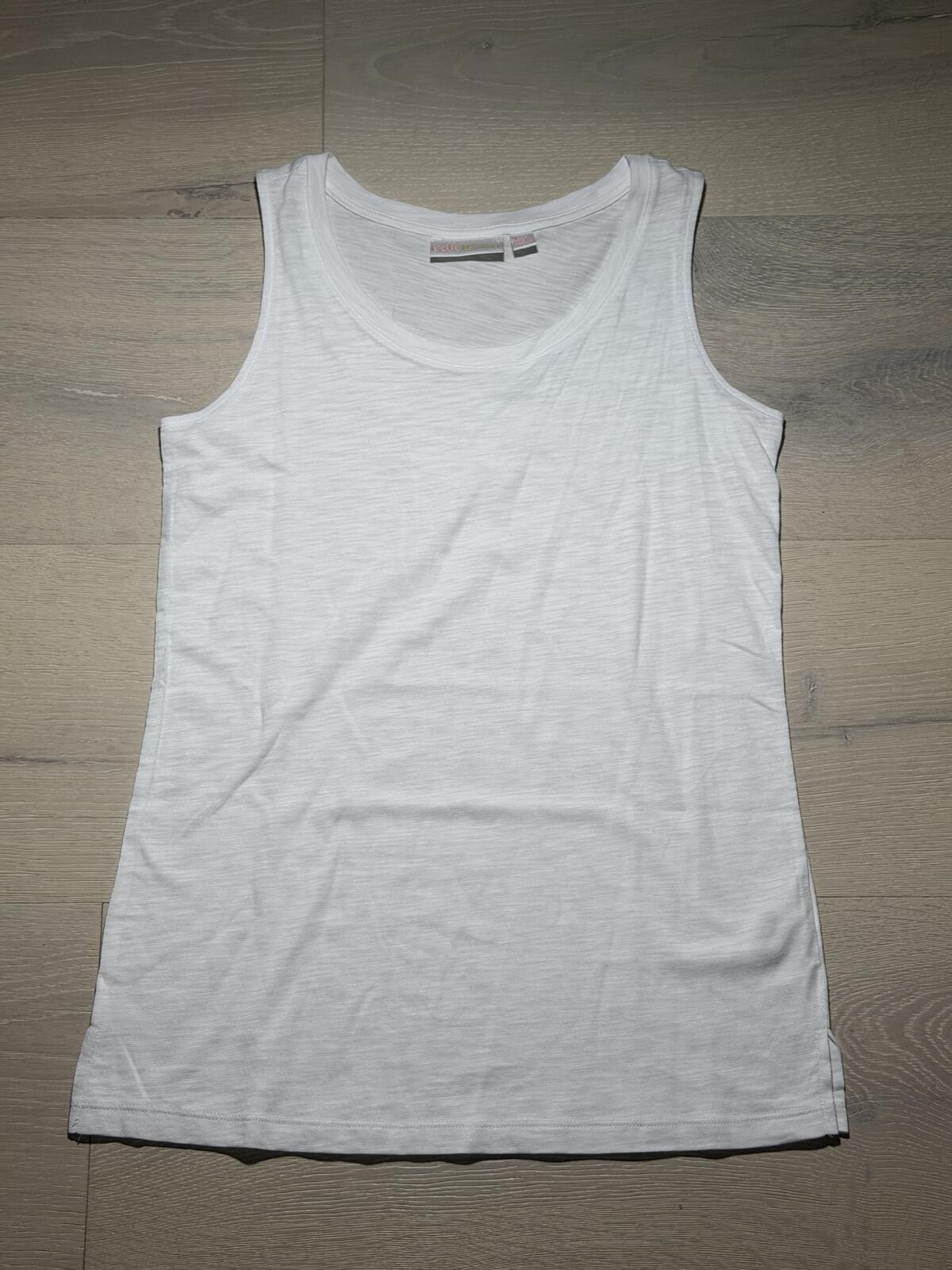 Belle by Kim Gravel Women’s White Tank Top Sleeveless Tunic Plus Size 3X