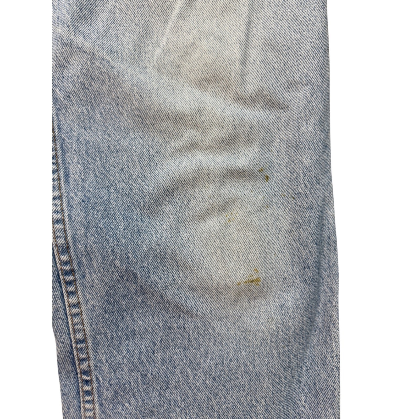Vintage Levis 540 Two Horse Distressed Light Wash Straight Leg Jeans Mens 34×30