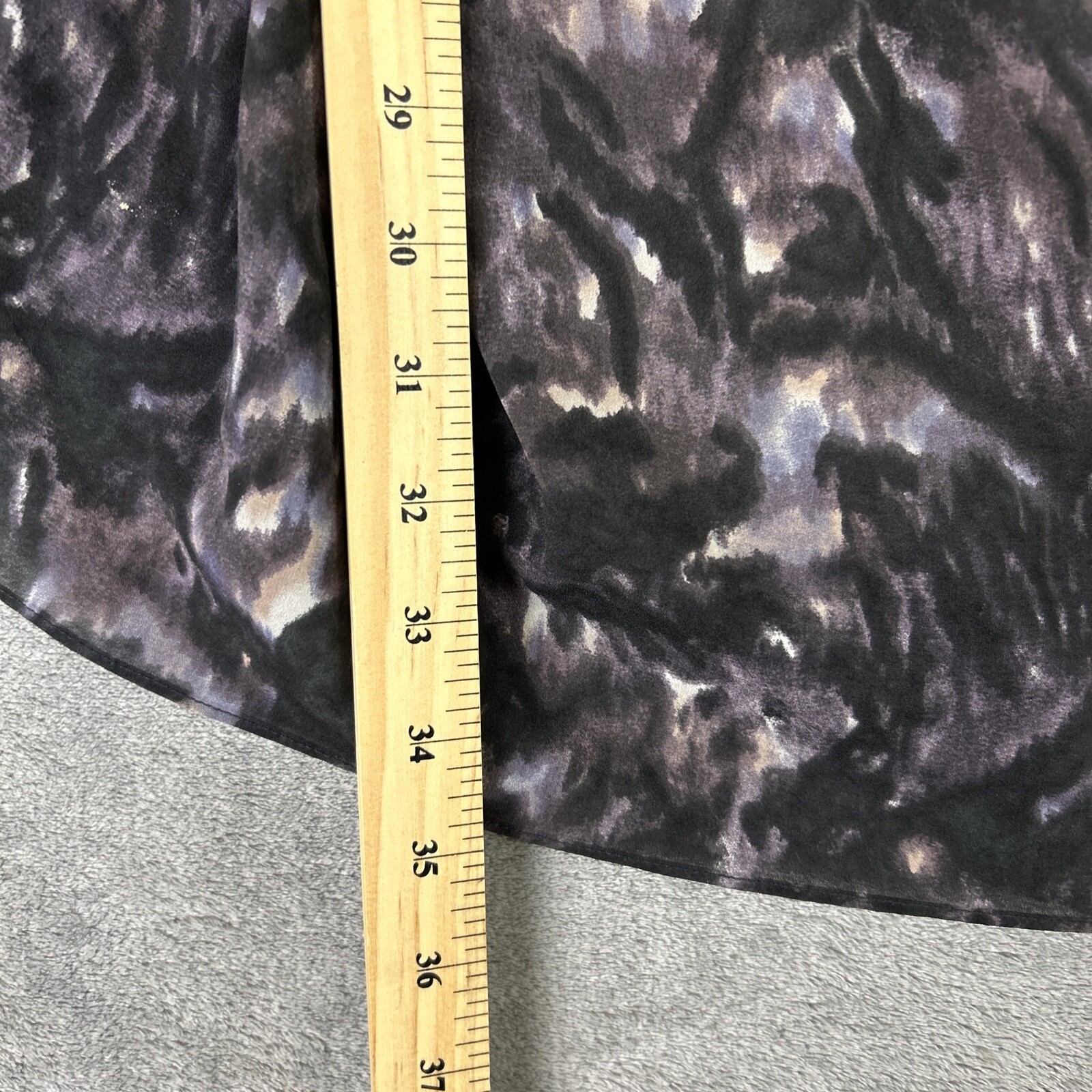 MM Couture by Miss Me Medium Black Purple Abstract Criss Cross Back Dress Party