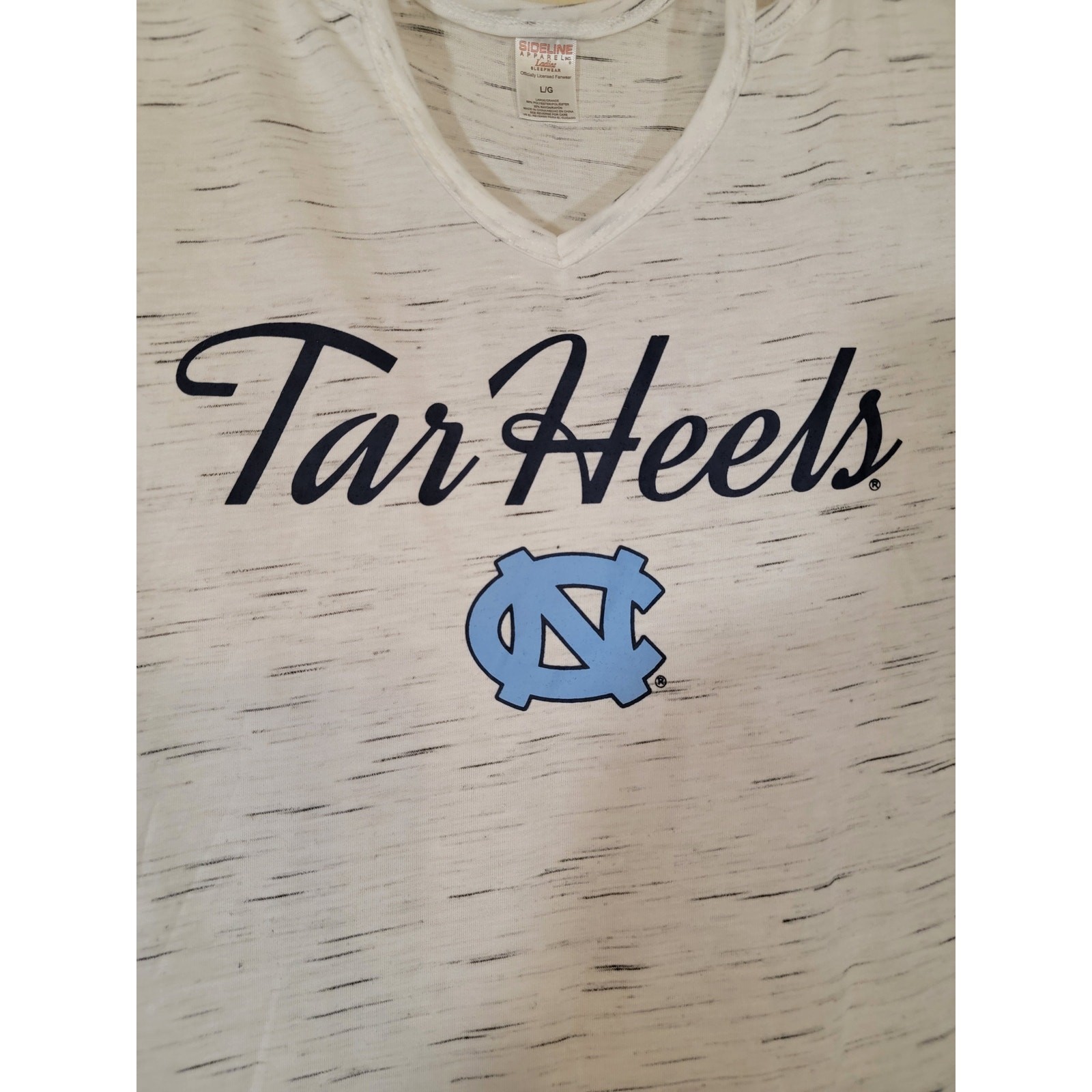 NWT Tar Heels Women’s Off Shoulder T-Shirt Short Sleeves Pullover White Large