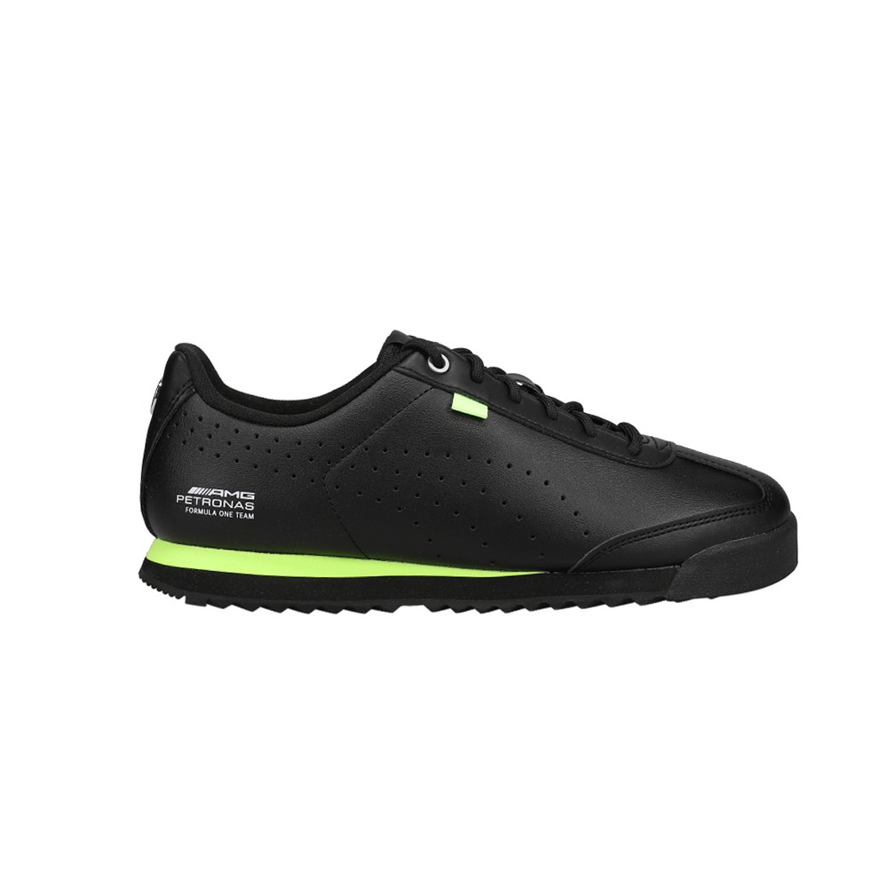 PUMA Mercedes Amg Petronas F1 X Roma Via Lace Up Youth Boys Black Sneakers Casu