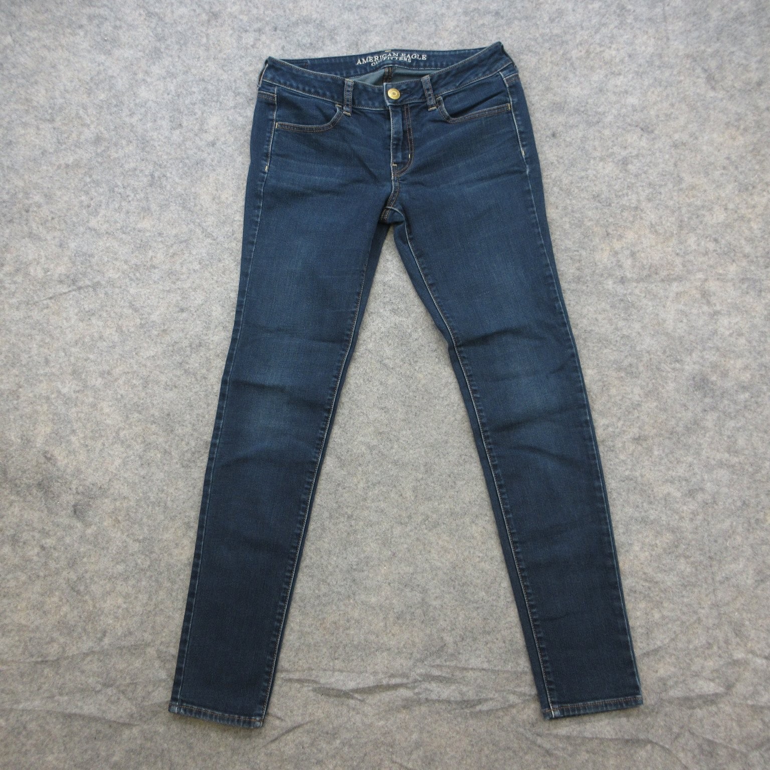 American Eagle Jegging Jeans Women’s Dark Wash Blue Size 8 Long Stretch Skinny