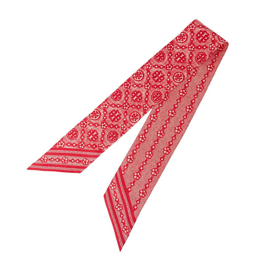 TORYBURCH T Monogram Floral Silk Scarf 183194 600 NEW ITEM