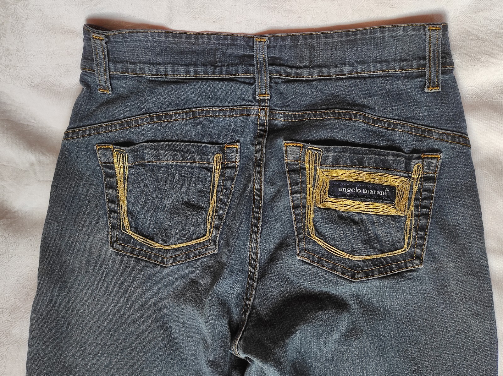 Angelo Marani Premium Italian Denim Jeans Gold Details Size IT 40 / EU 36 S
