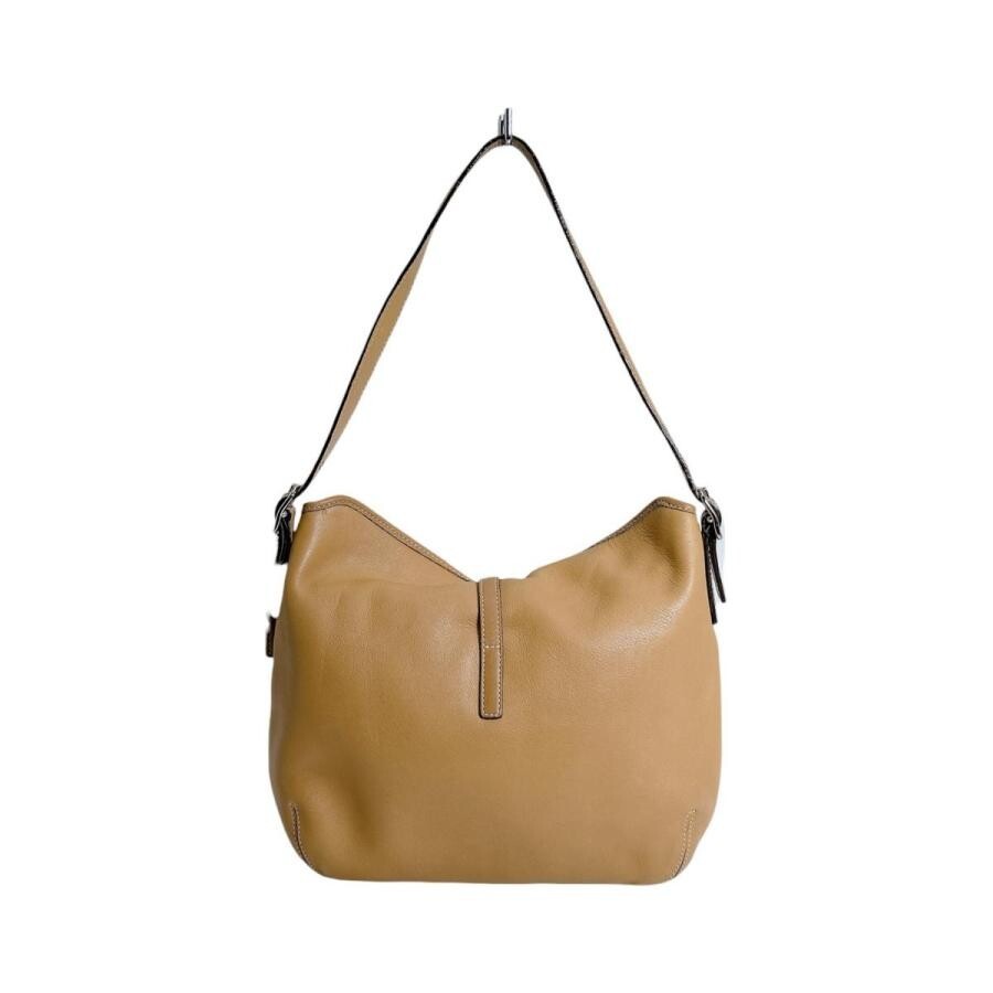 COACH Gallery Tote Camel Leather Shoulder Bag Women Medium Open Top 7.9in
