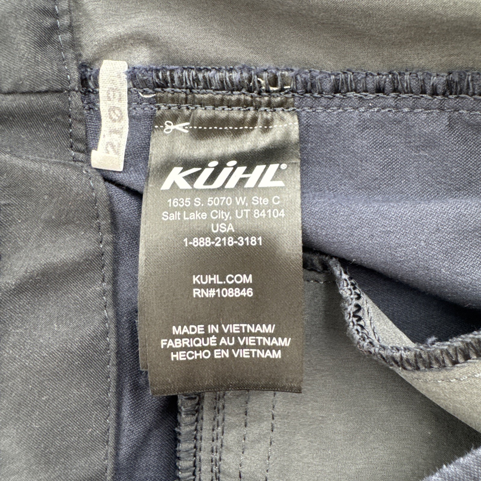 Kuhl Resistor Lite Chino Pants Men 36×34 Navy Blue Stretch Hiking Commuter