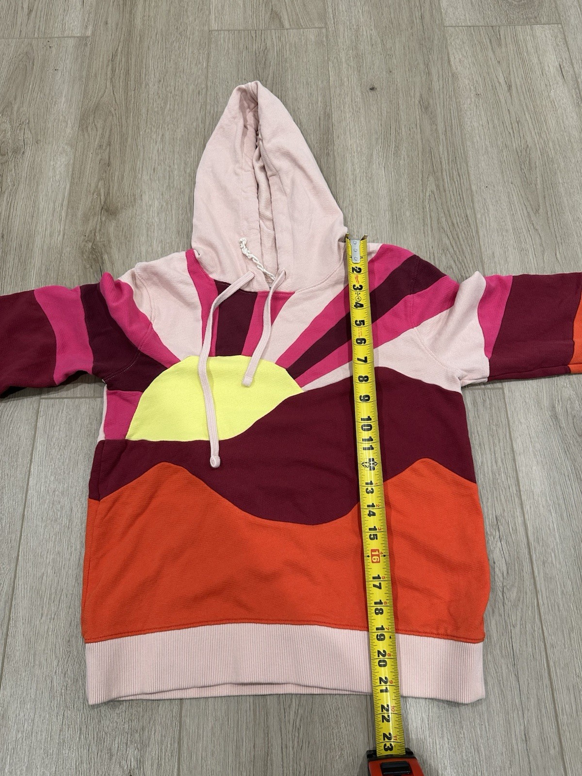 Faherty Soleil Hoodie Sunrise Sunset Graphic Pullover Sorbet Sahara Sun Sz XS