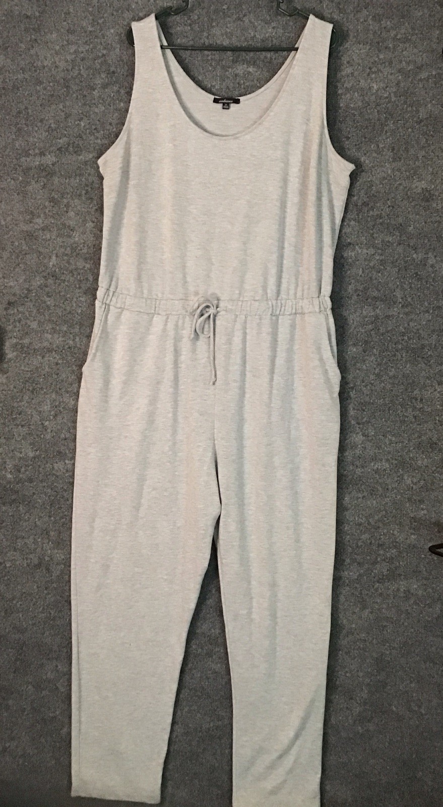 Ambiance SZ2xl Grey Jumpsuit Draw String Waist, With Pockets