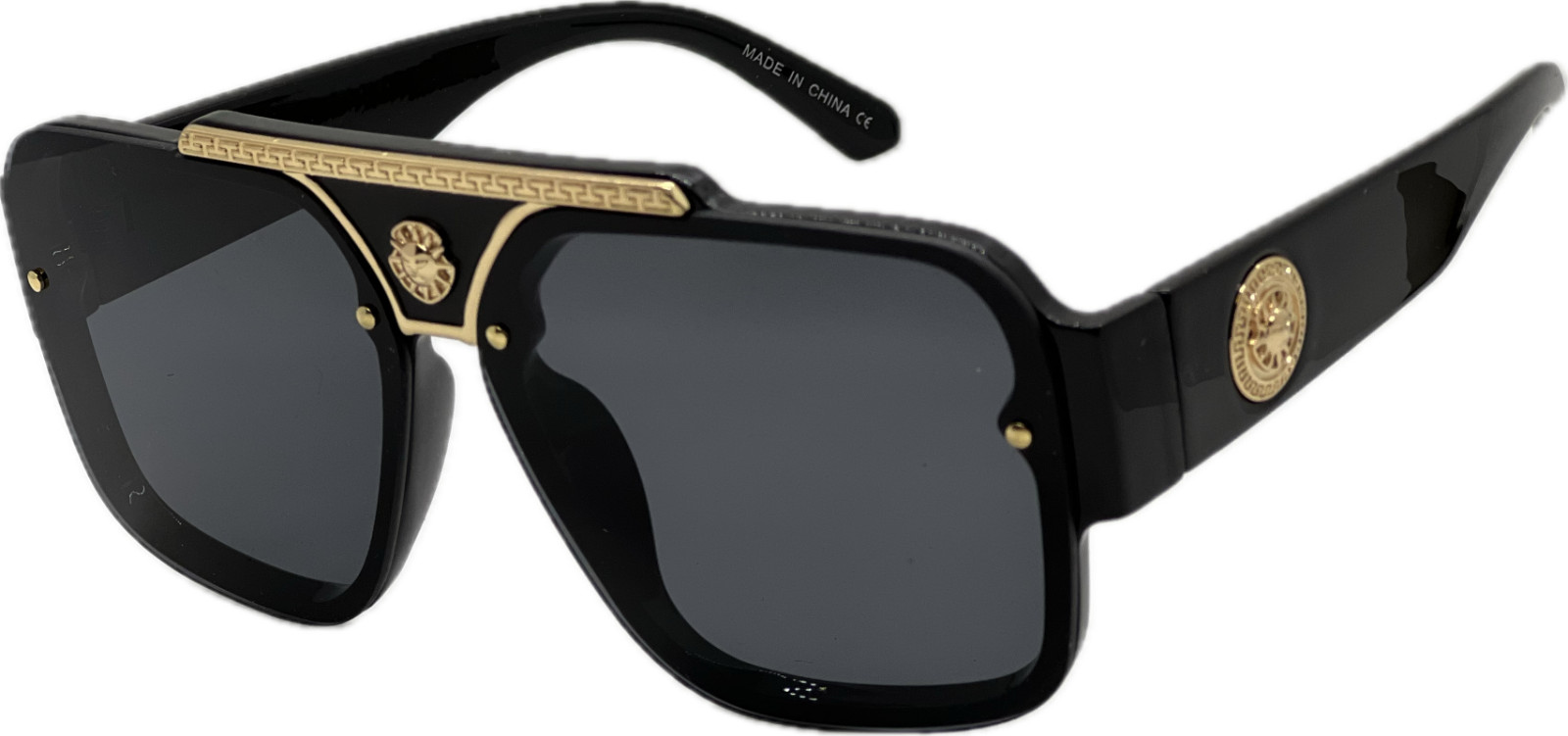 Men’s Sunglasses Classic Hip Hop Flat Top Cholo Swag Square Black Lens Fashion
