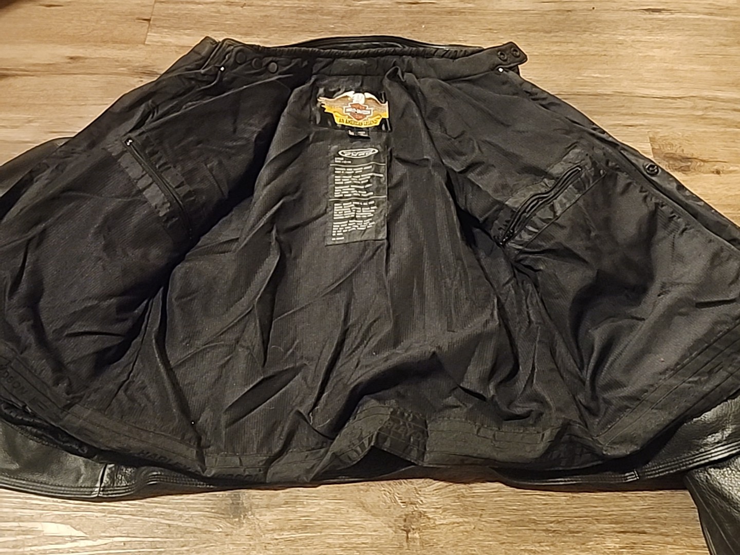 HARLEY DAVIDSON VTG 2000s Women’s Lg FXRG Series 1 Black Leather Vented Jacket