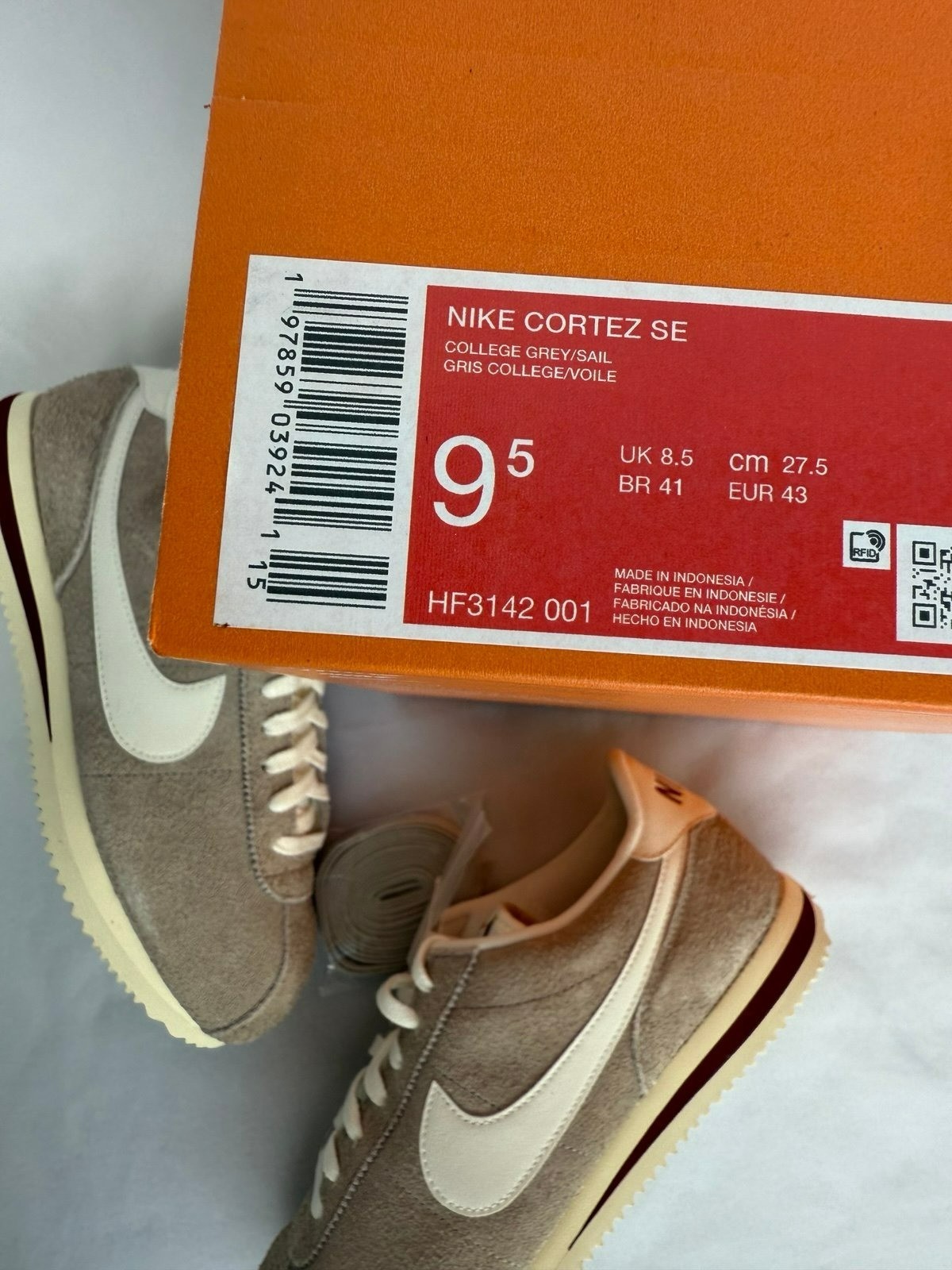 9.5 MEN’S NIKE CORTEZ LIGHT BROWN / SAIL HF3142-001 SNEAKERS SPORTSWEAR LOW