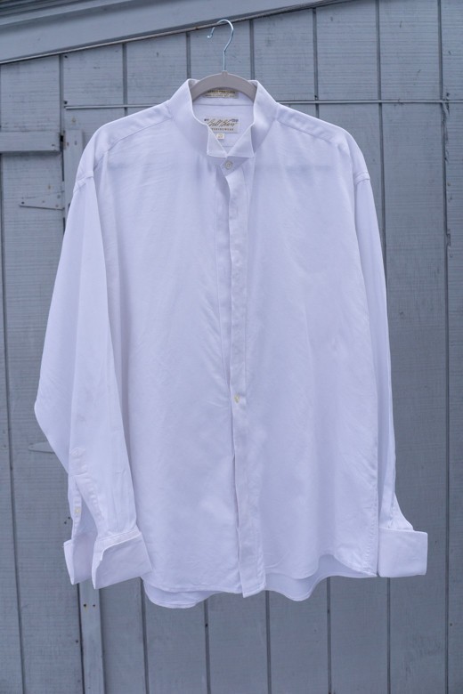 Bill Blass Eveningwear 17.5 34/35 White Tuxedo Shirt Pima Cotton French Cuffs