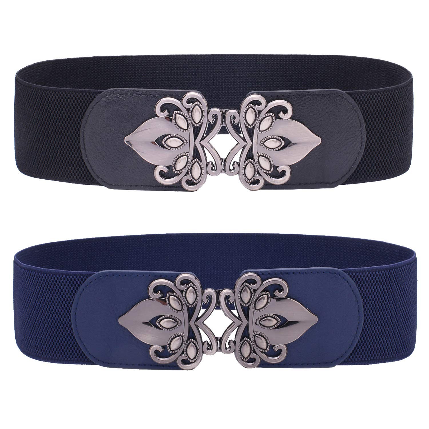 Womens Wide Elastic Stretch Waist Belt Retro Cinch Belt