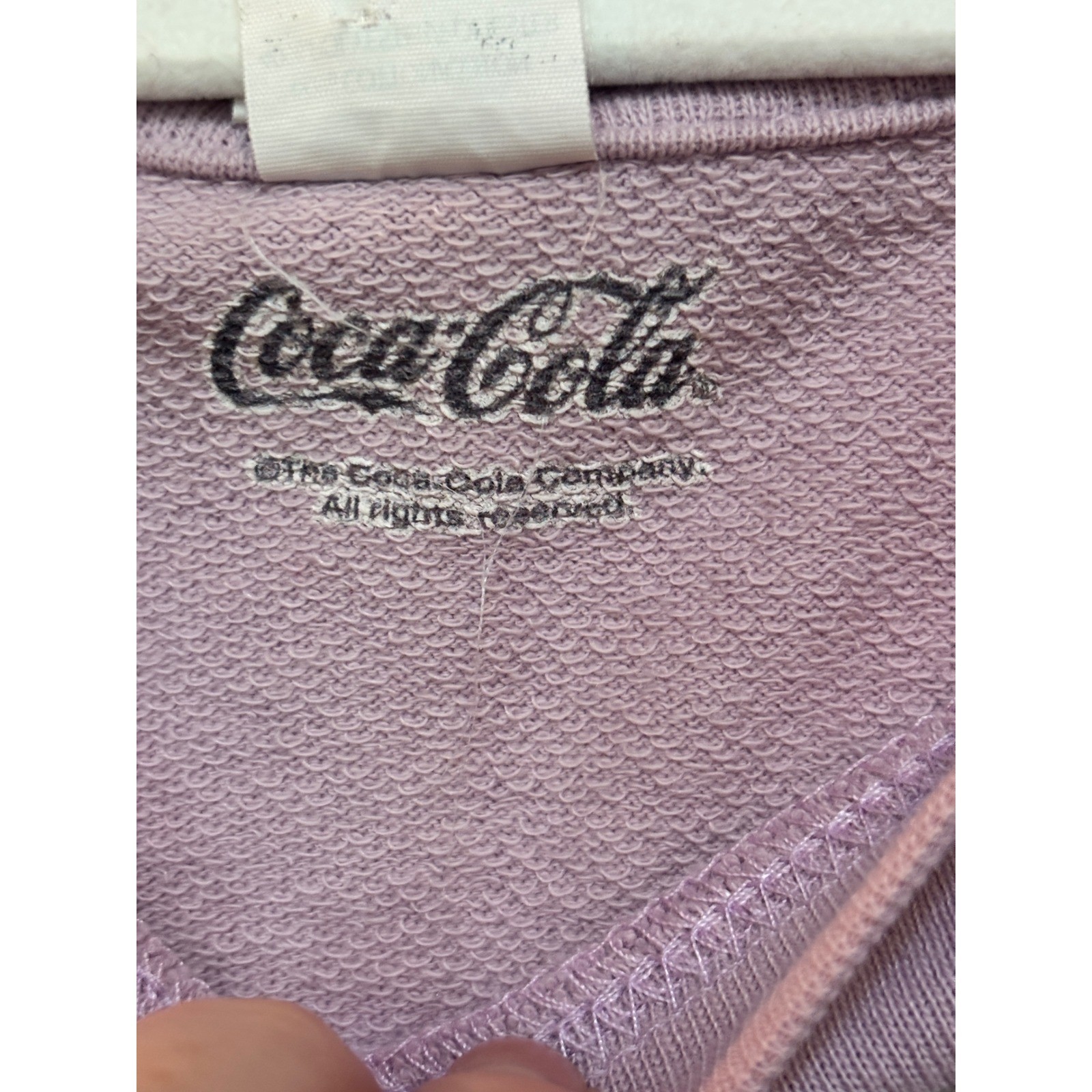 Coca-Cola Diet Coke Pink Bow Graphic Sweatshirt Lavender Purple Womens Medium