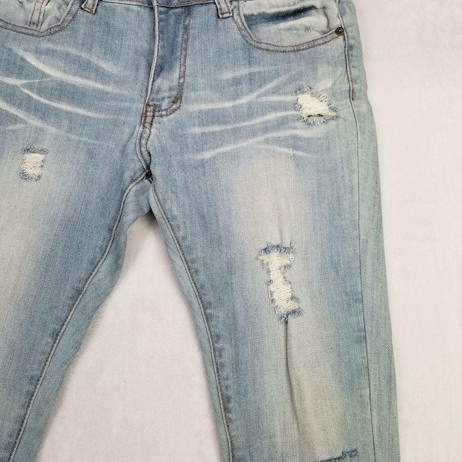 Machine Pour Neuf Mode Skinny Jeans Womens Size 31 Faded Wash Light Blue Classic
