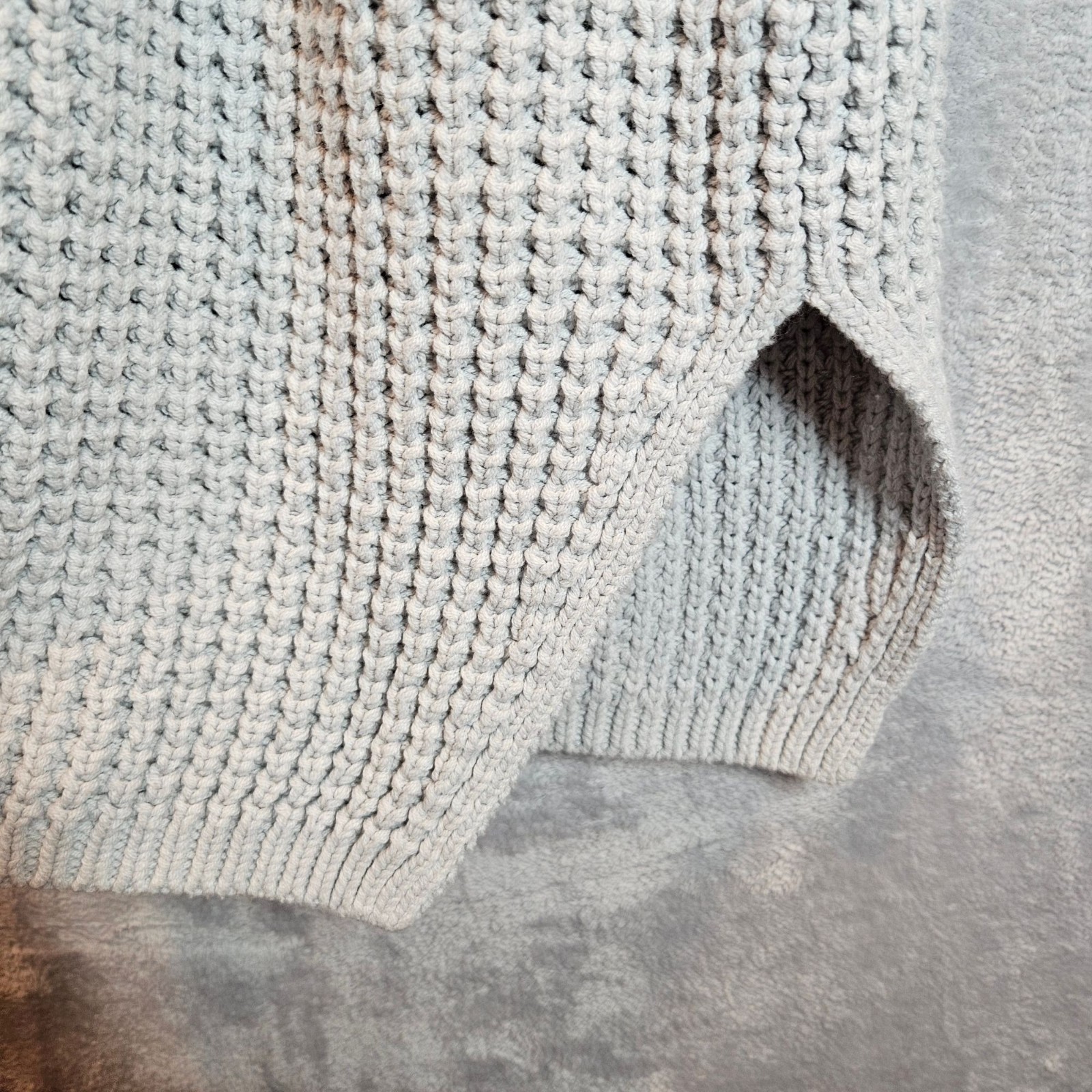 Land’s End Chunky Knit Oversized Cowl Neck Sweater Womens Large Petite Cozy
