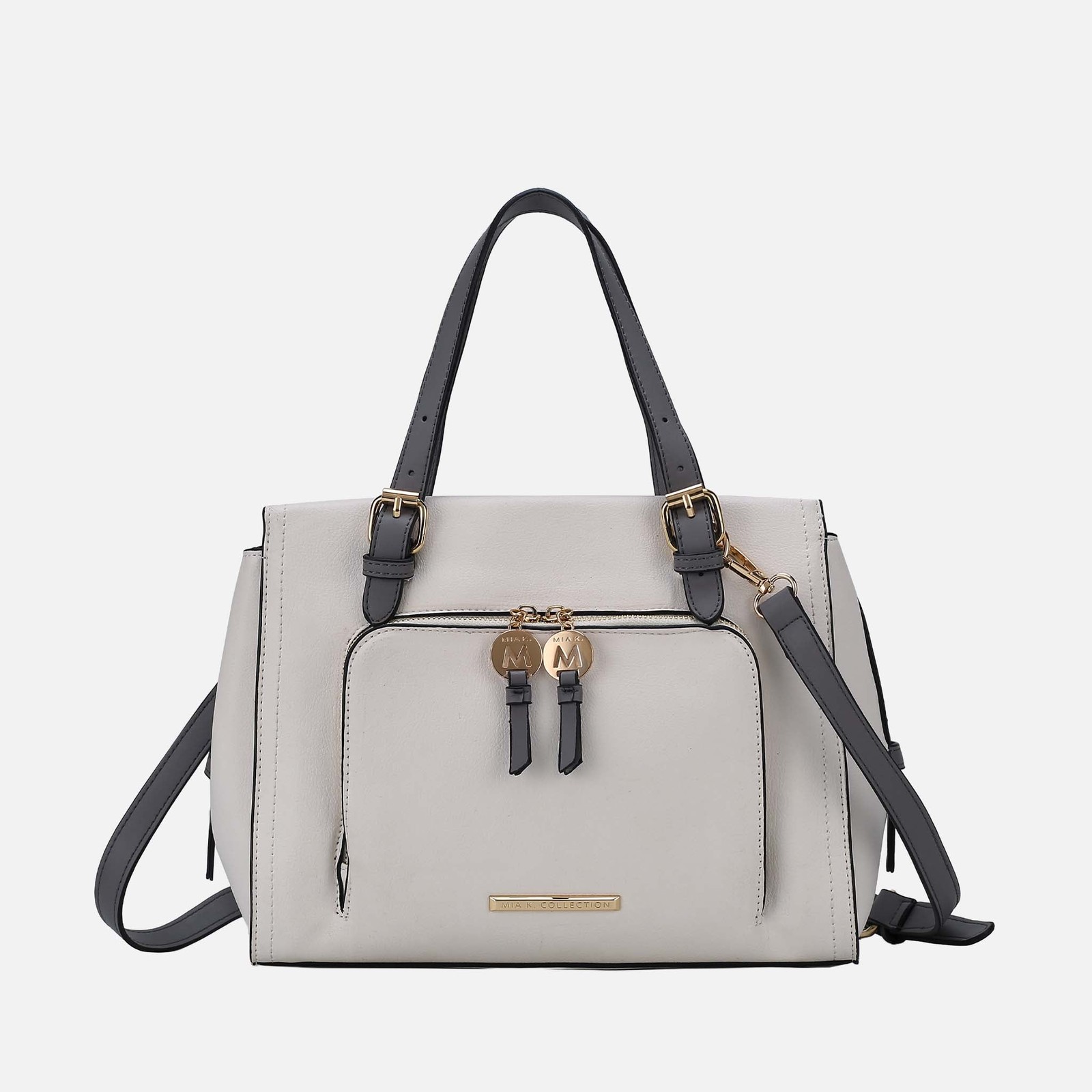 Lightweight Petite Vegan Satchel with Organized Pockets