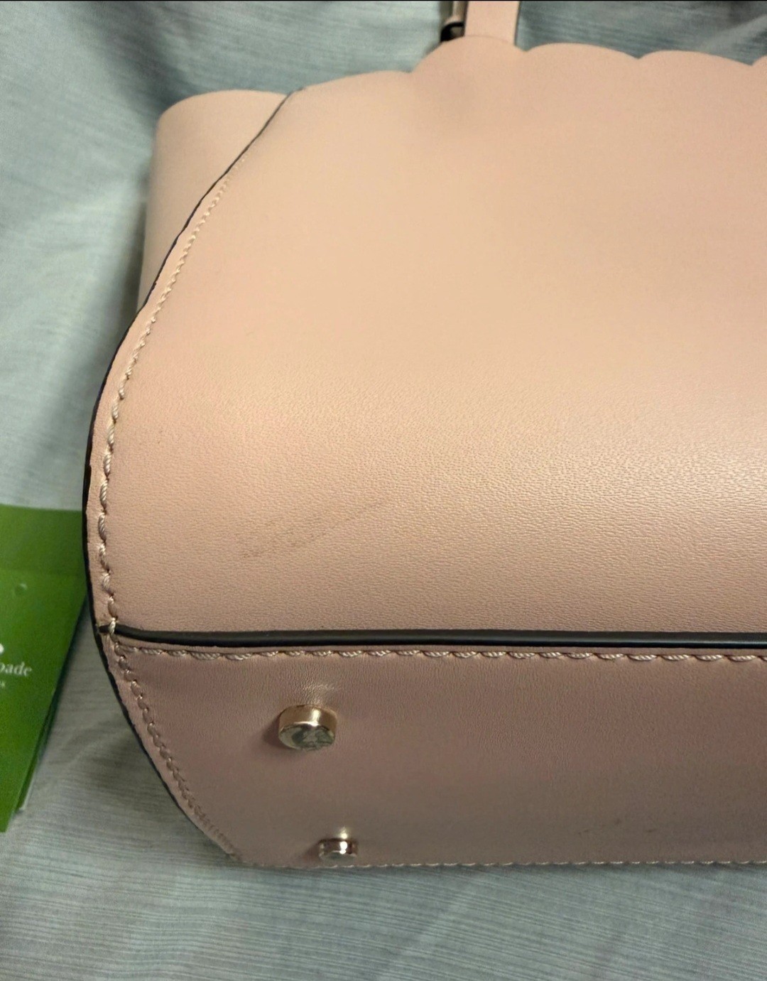 kate spade new york Small Pink Scalloped Satchel w/ Detachable Strap