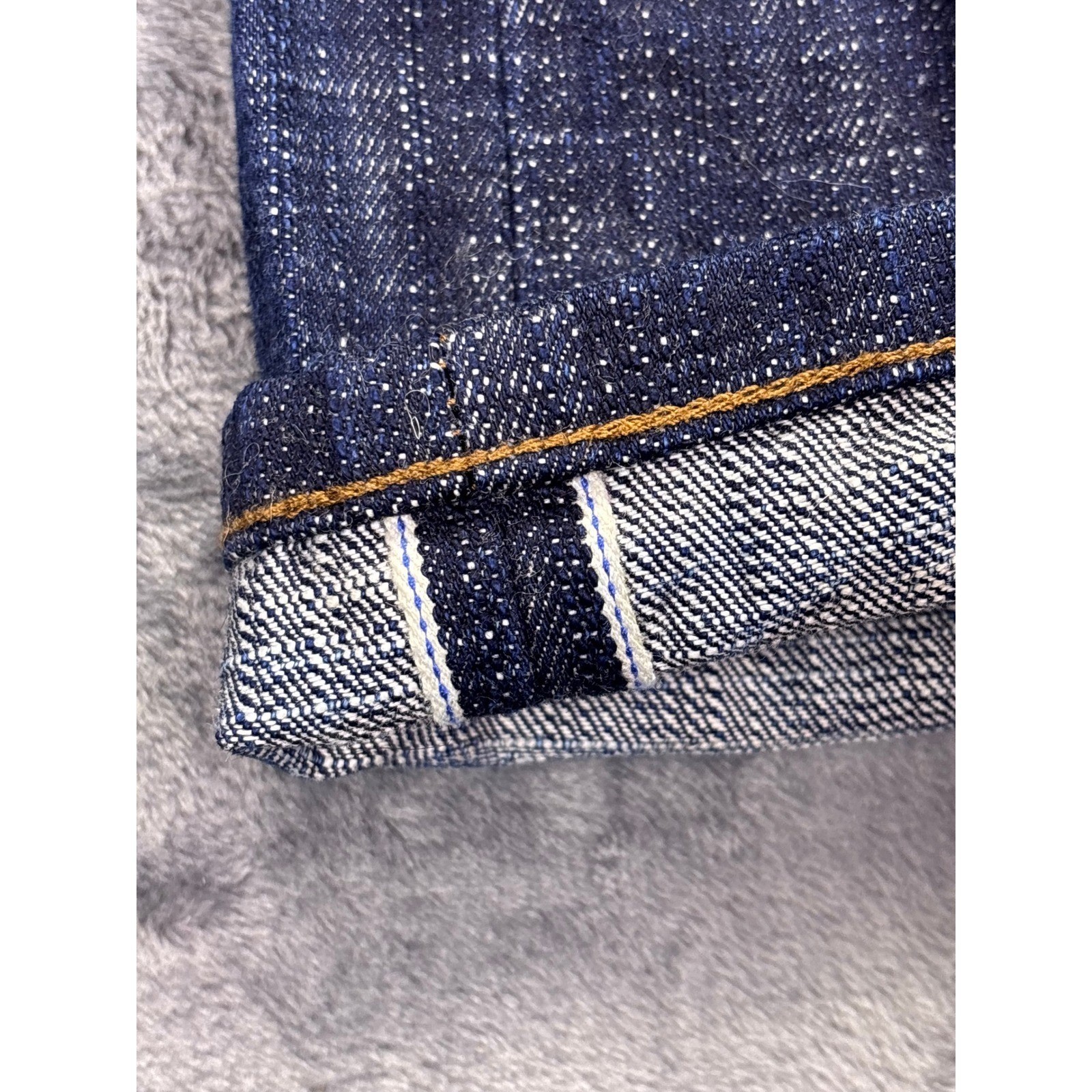 Unbranded Brand UB465 Selvedge Jeans Mens 32×32 Tight Fit 16oz Raw Denim