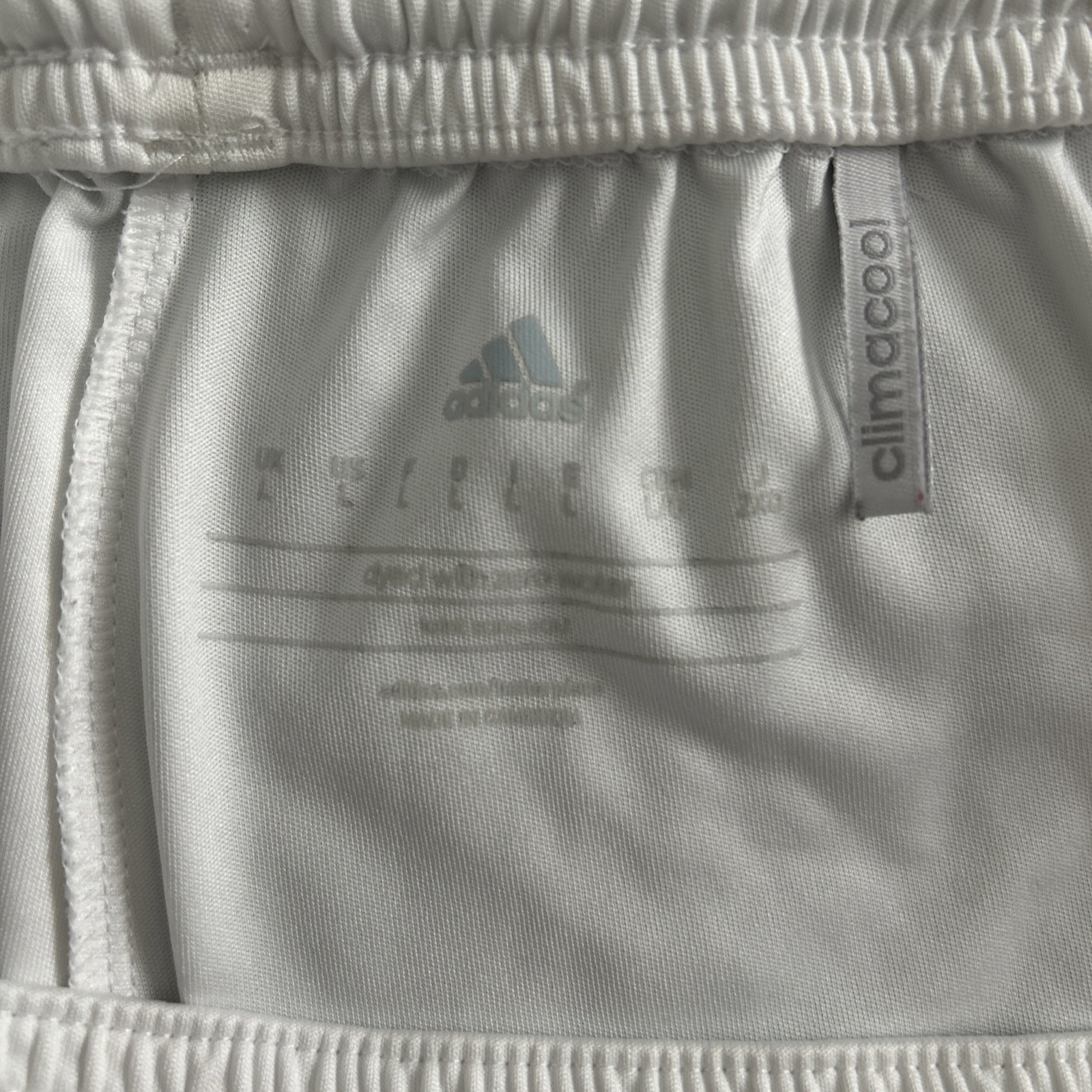 Adidas Shorts Men L ClimaCool White 3-Stripe Athletic Soccer Team