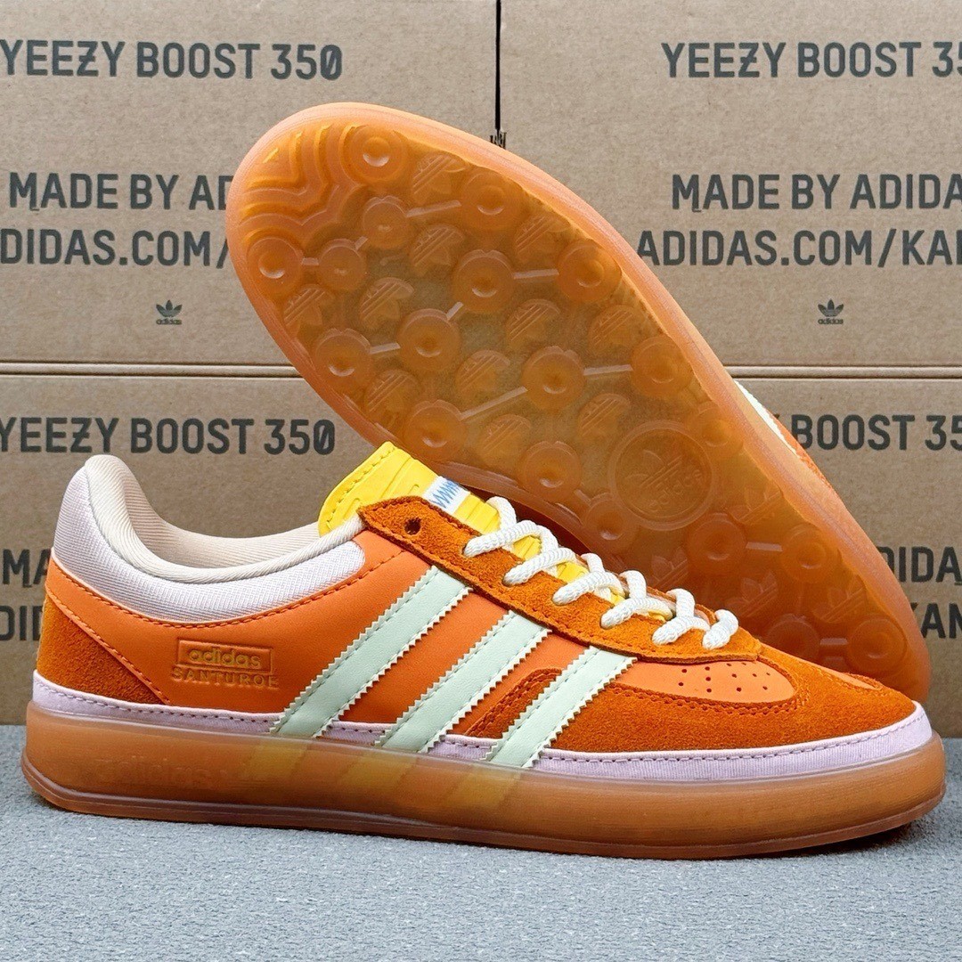 Adidas Gazelle Indoor Men Shoes Santurce Orange Suede Premium Casual Sneaker New