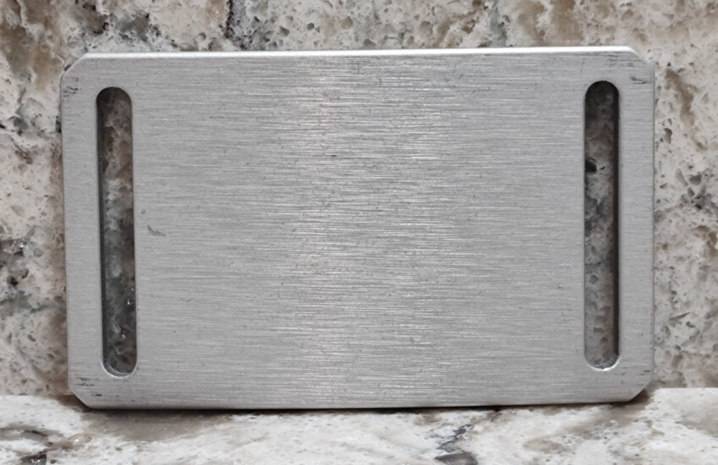 GRIP6 BELT BUCKLE – GRANITE SILVER – THIN – 1.1 INCH WIDE #39