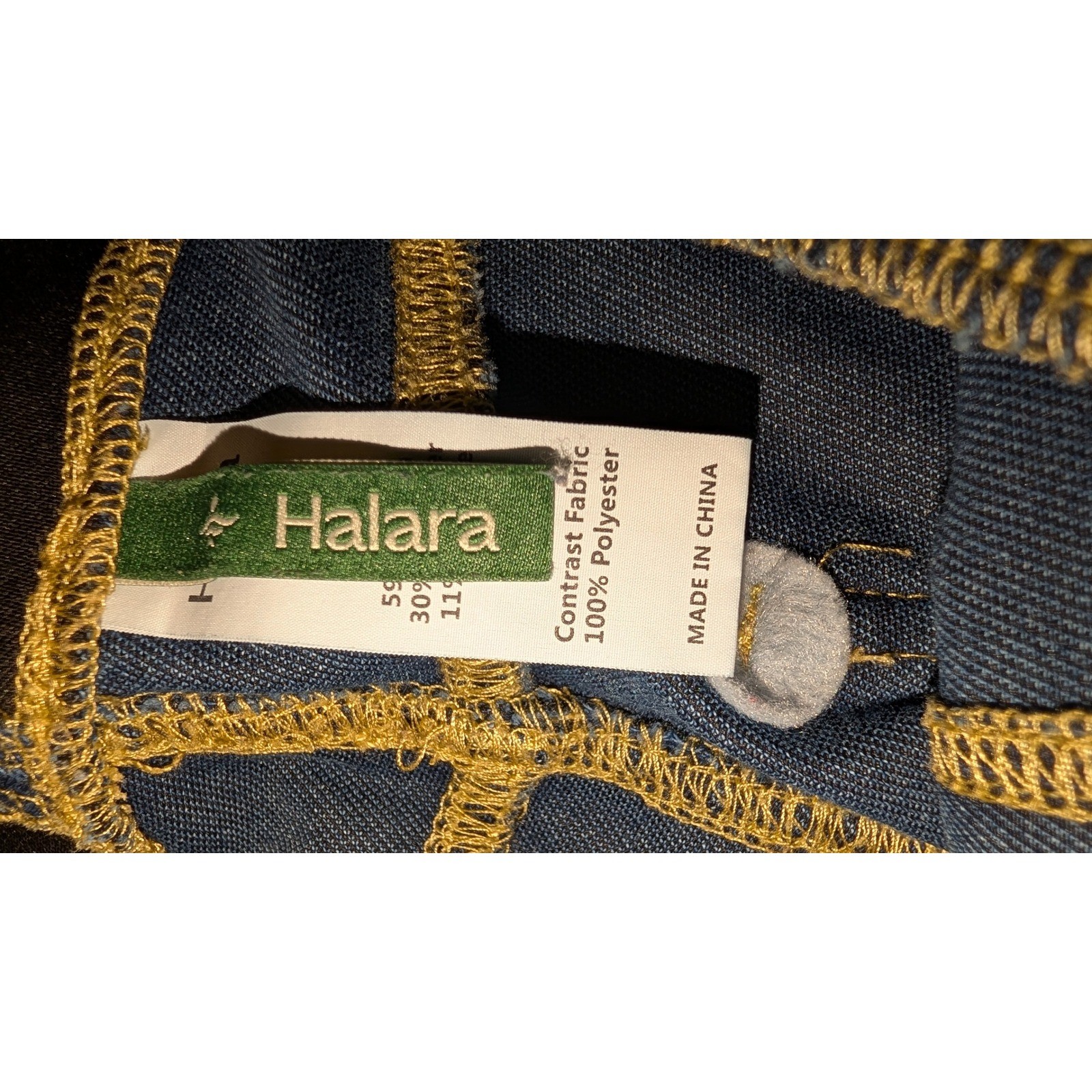 Halara Womens Wide Leg Denim Pants Medium Wash Pull On High Rise Tall Size M