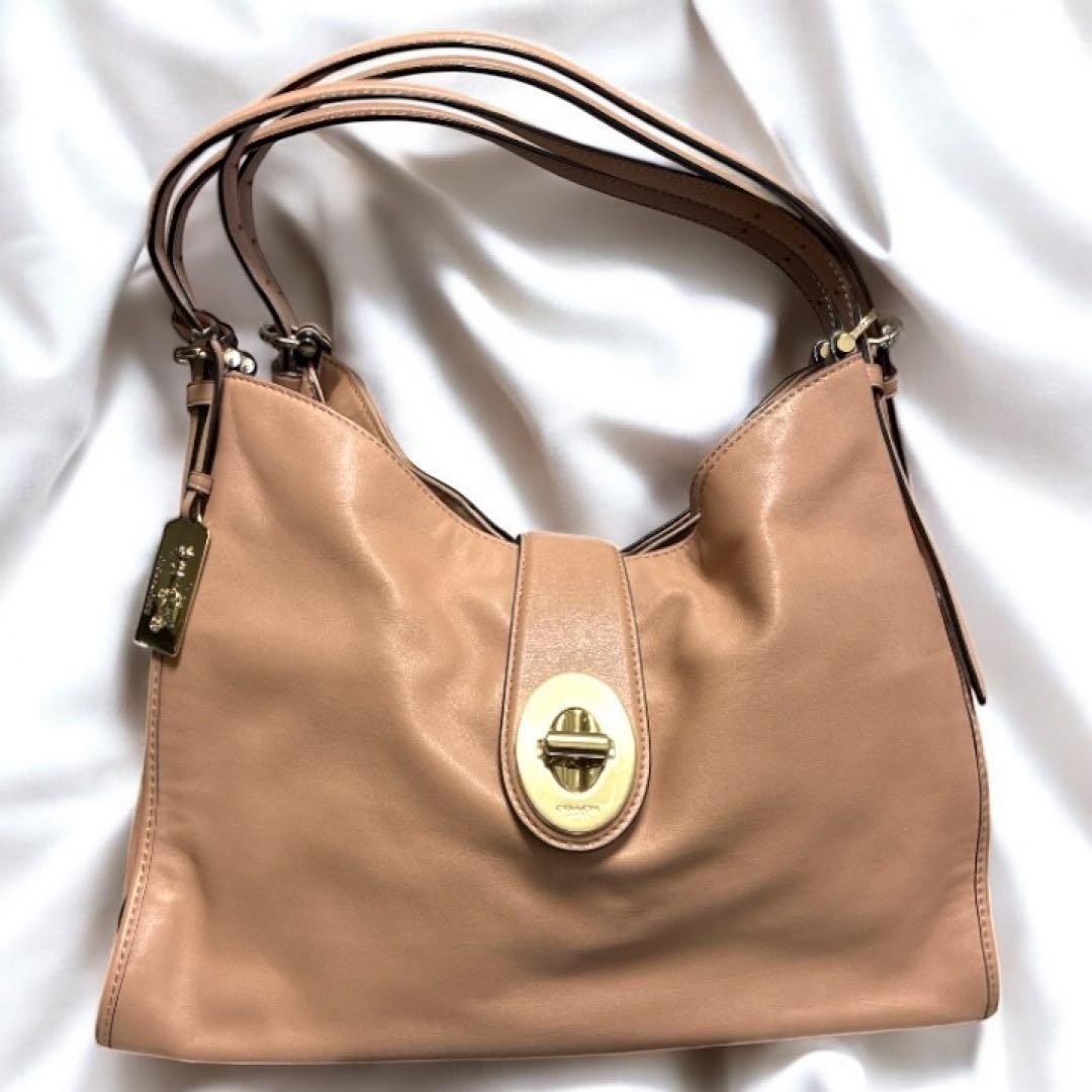 Coach 32221 Madison Leather Bag Coach Light Pink