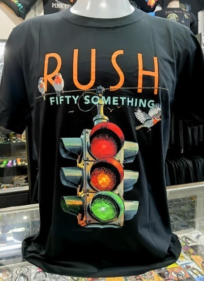 Rush band fifty something unisex black short sleeve t-shirt QT8558
