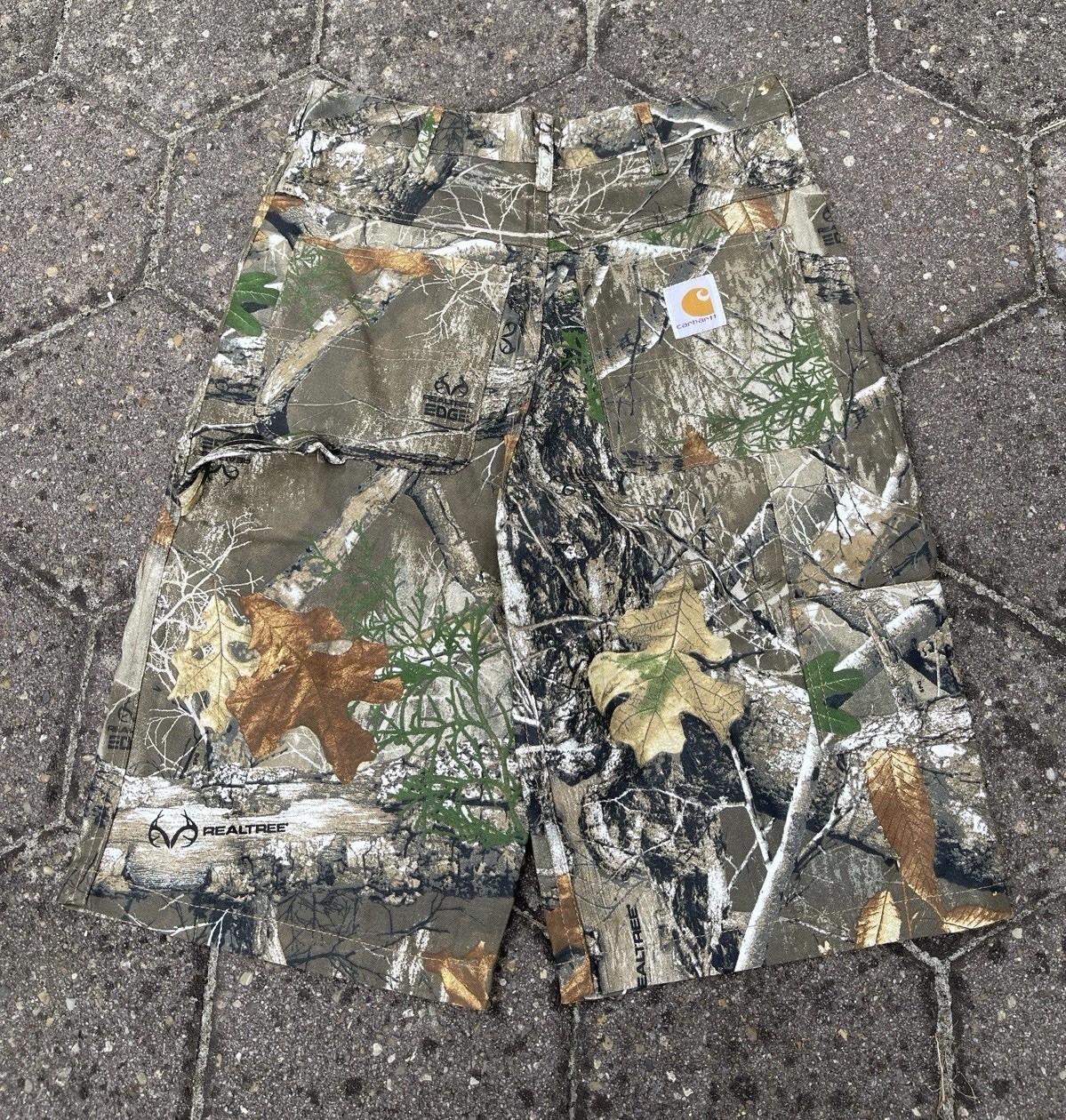 Carhartt Realtree Camo Cargo Shorts Mens W32 Camo Hunting Outdoor