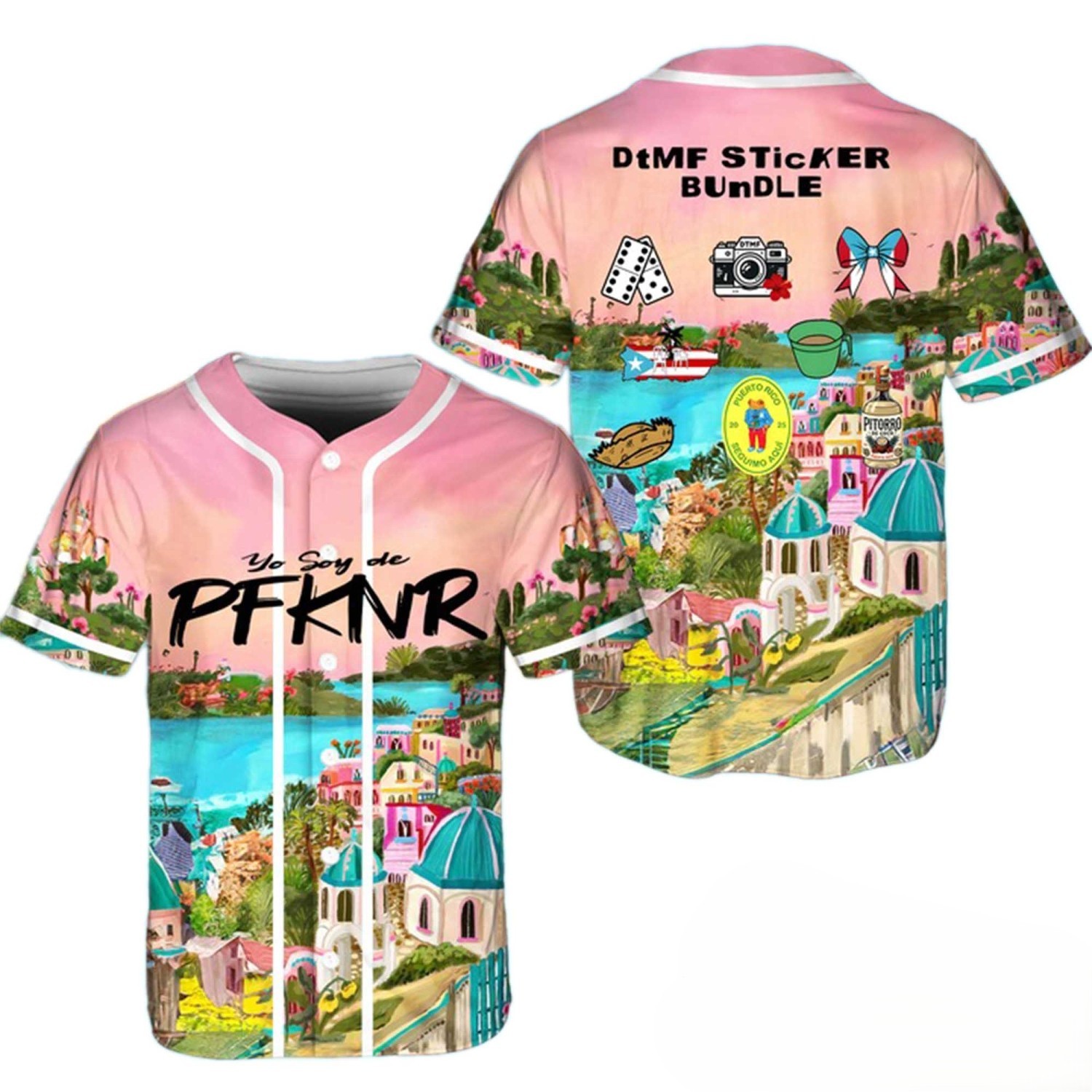 Puerto Rico Symbols Set Baseball Jersey 2025