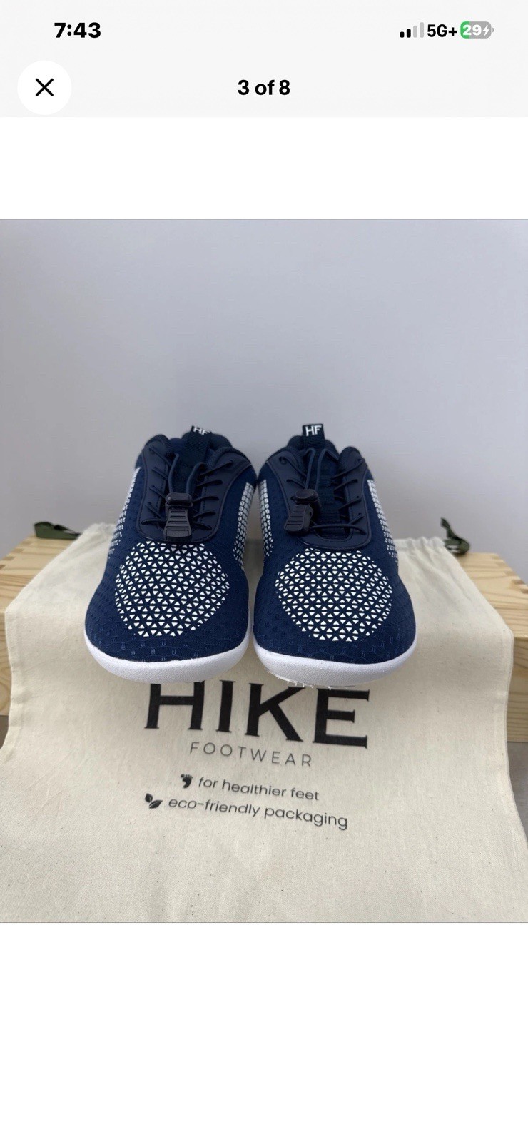 NWT Hike Footwear Stride Black Barefoot Sneaker Unisex Size EU41 W10-10.5 M8-8.5