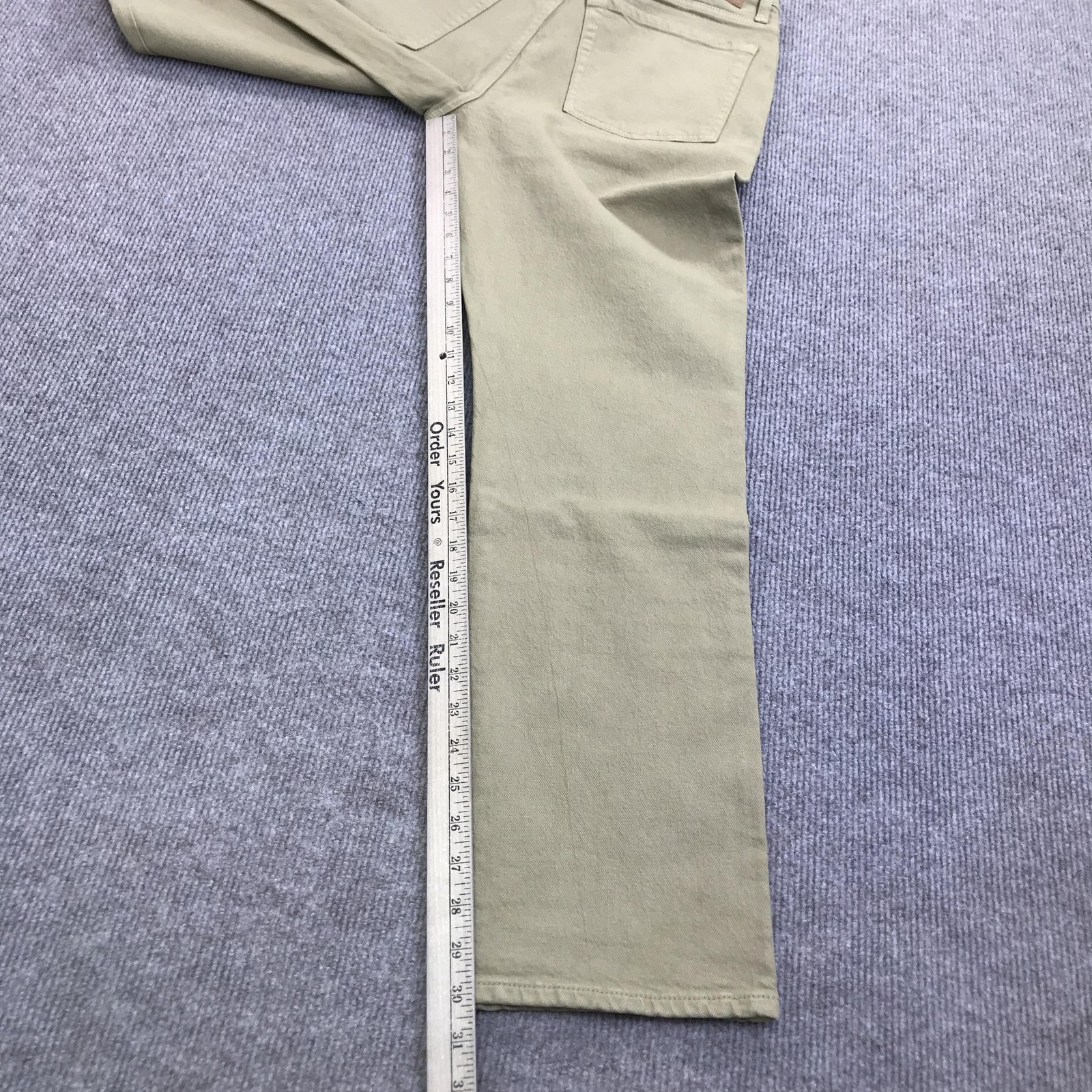 New Nautica Vintage Straight Jeans Mens 32×32 Beige Desert Khaki Denim Sample
