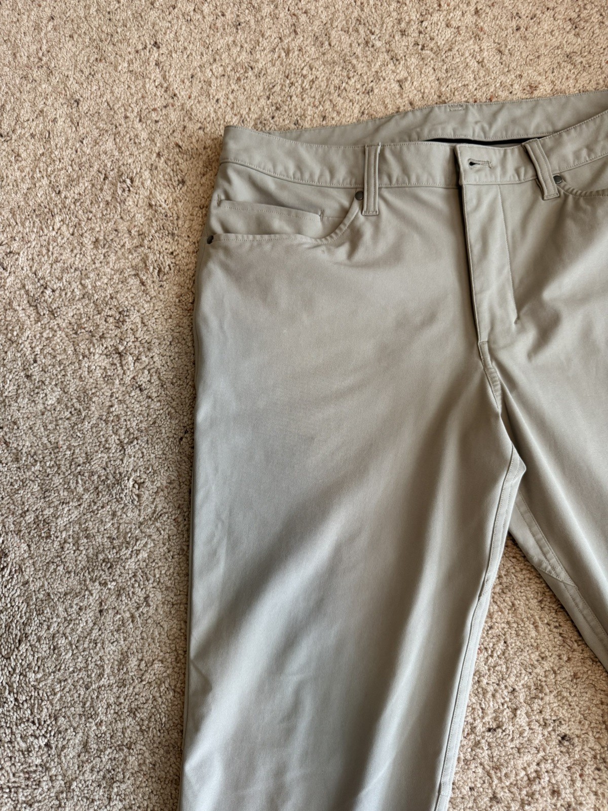 Lululemon ABC Pant Slim Warpstreme In Riverstone 32×28 men’s