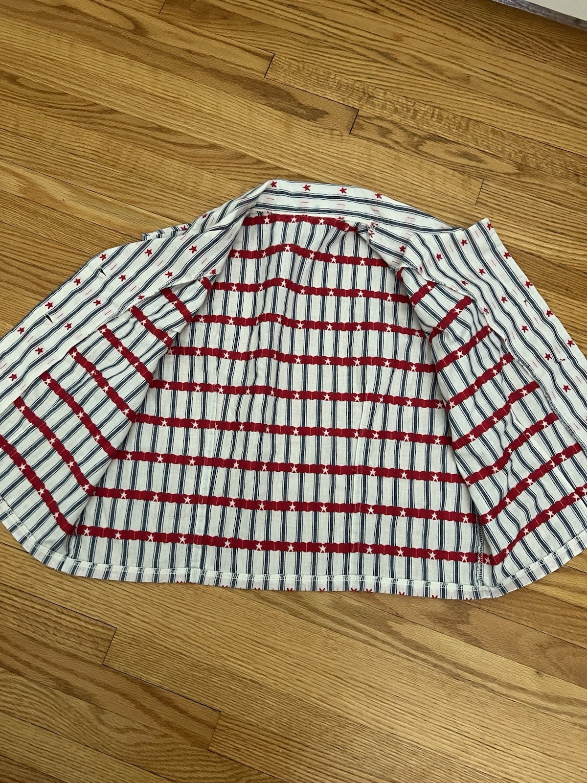 Women’s Patriotic Sleeveless Button Front Top No Size 4th of July Red White Blue