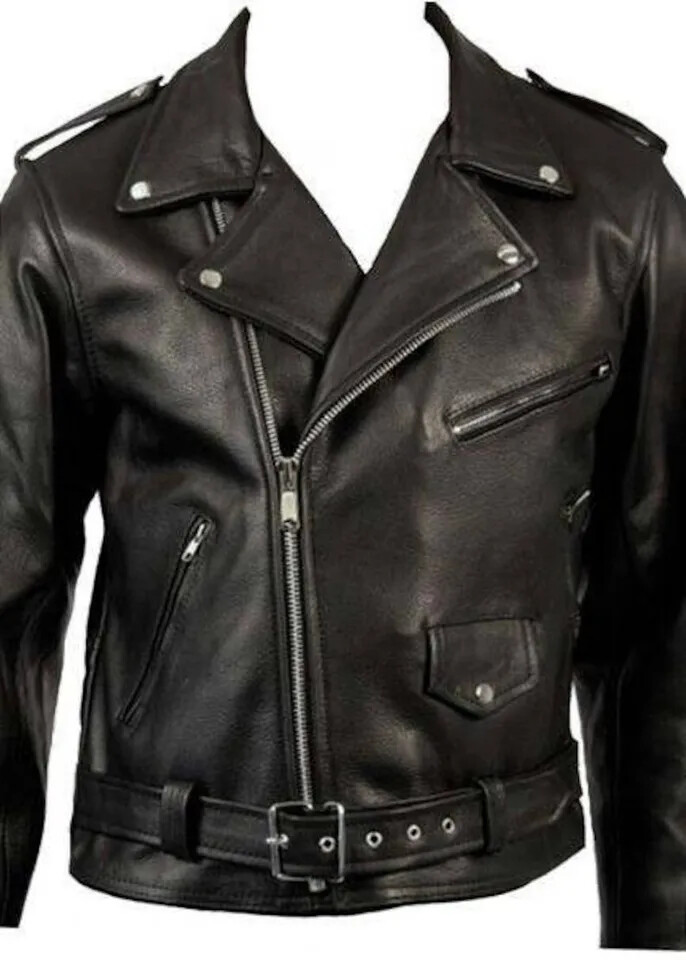 New GUNS N ROSES BLACK LEATHER JACKET – AXL ROSE – PARADISE CITY