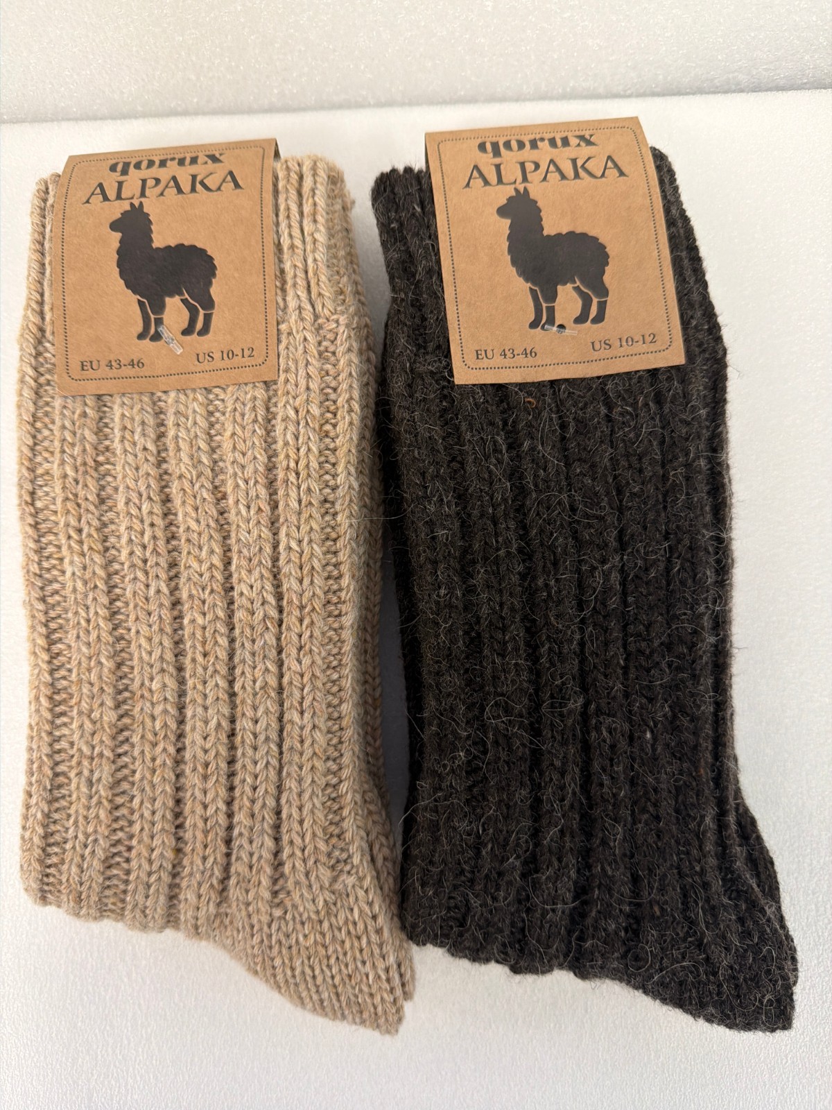 4 pairs alpaca wool socks thermal tick knitted winter socks for women & men