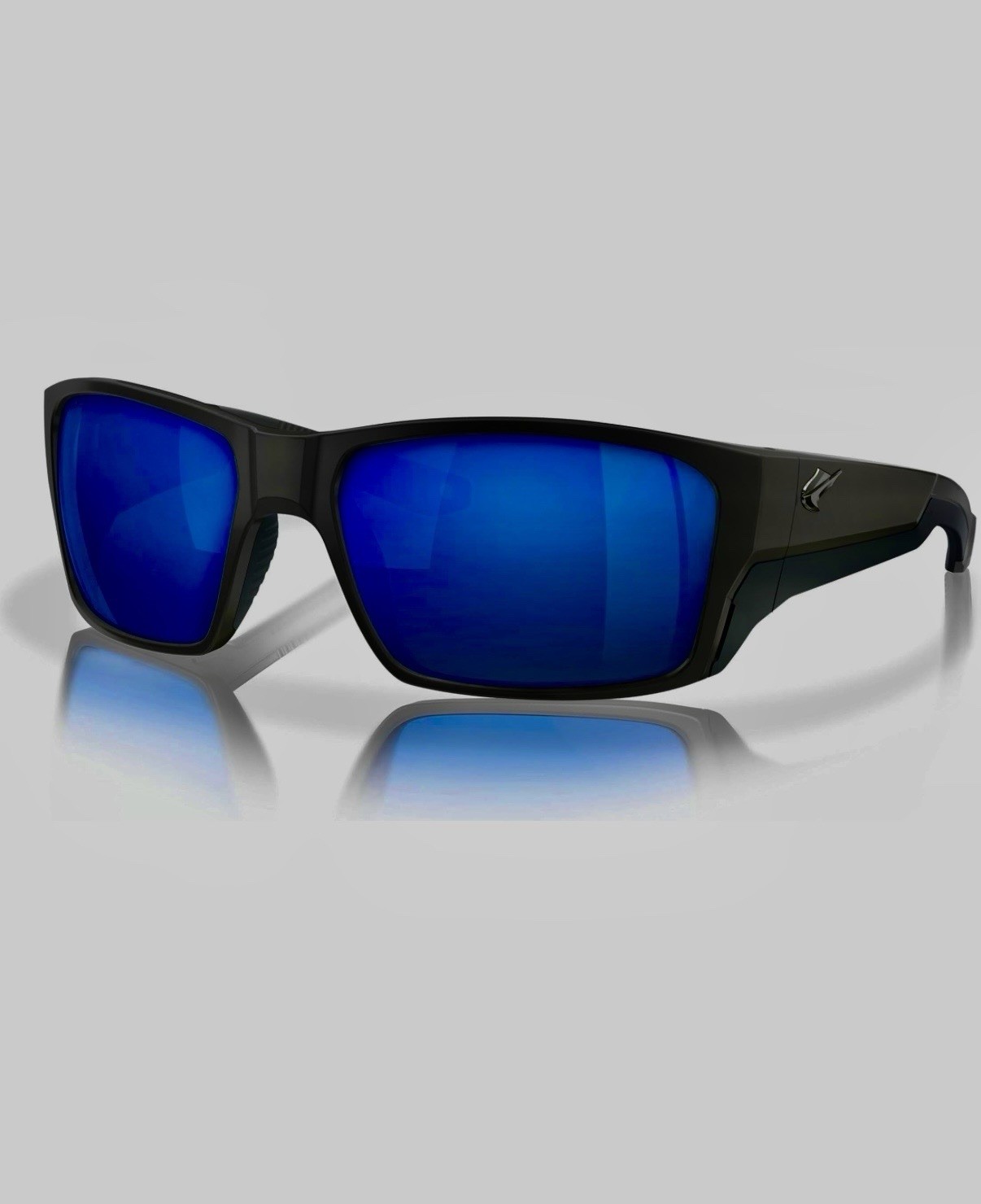 Authentic Fin-Nor 12/0 Sunglasses – Matte Black / Blue Mirror