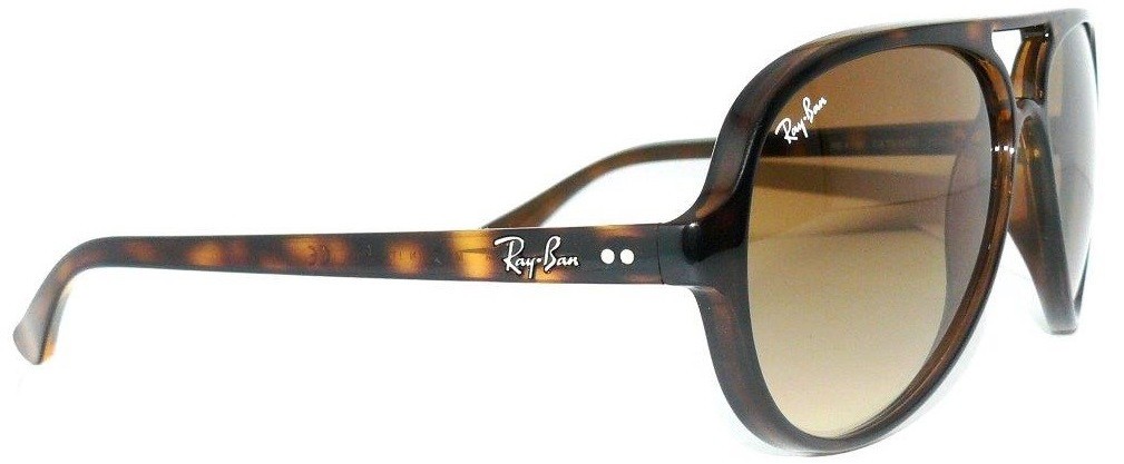 RAY BAN SUNGLASSES BROWN GRADIENT RB 4125 710/51 CATS 4376 EYEGLASSES 4162 CASE
