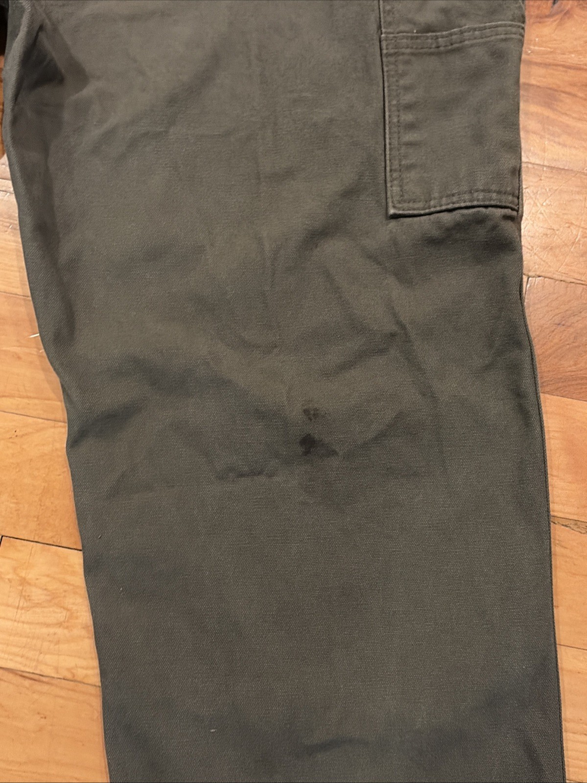 Dickies Carpenter Pants Mens 42 x 30 Green Relaxed Fit Work Canvas Hammer Loop